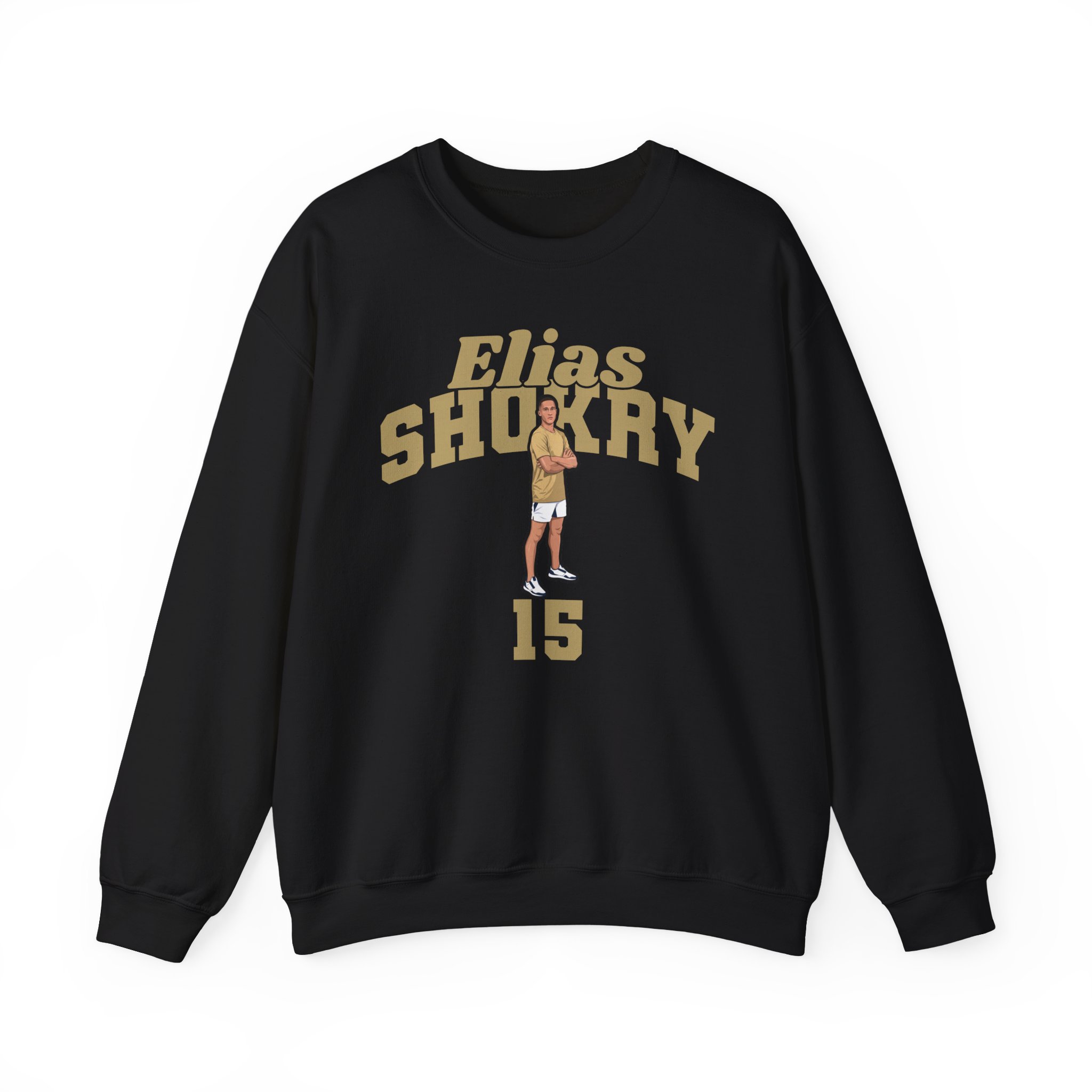 Crewneck Sweatshirt — character_signature_arch in Black