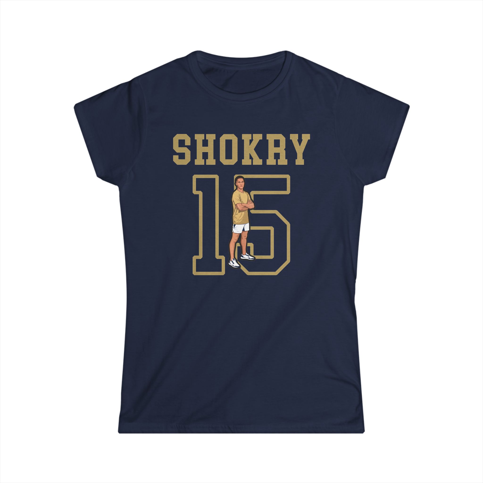 Women's Softstyle Tee — character_shirsey in Navy