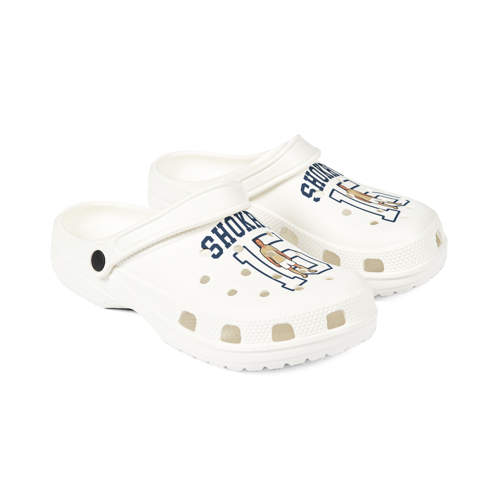Rubber Clogs — character_shirsey in White
