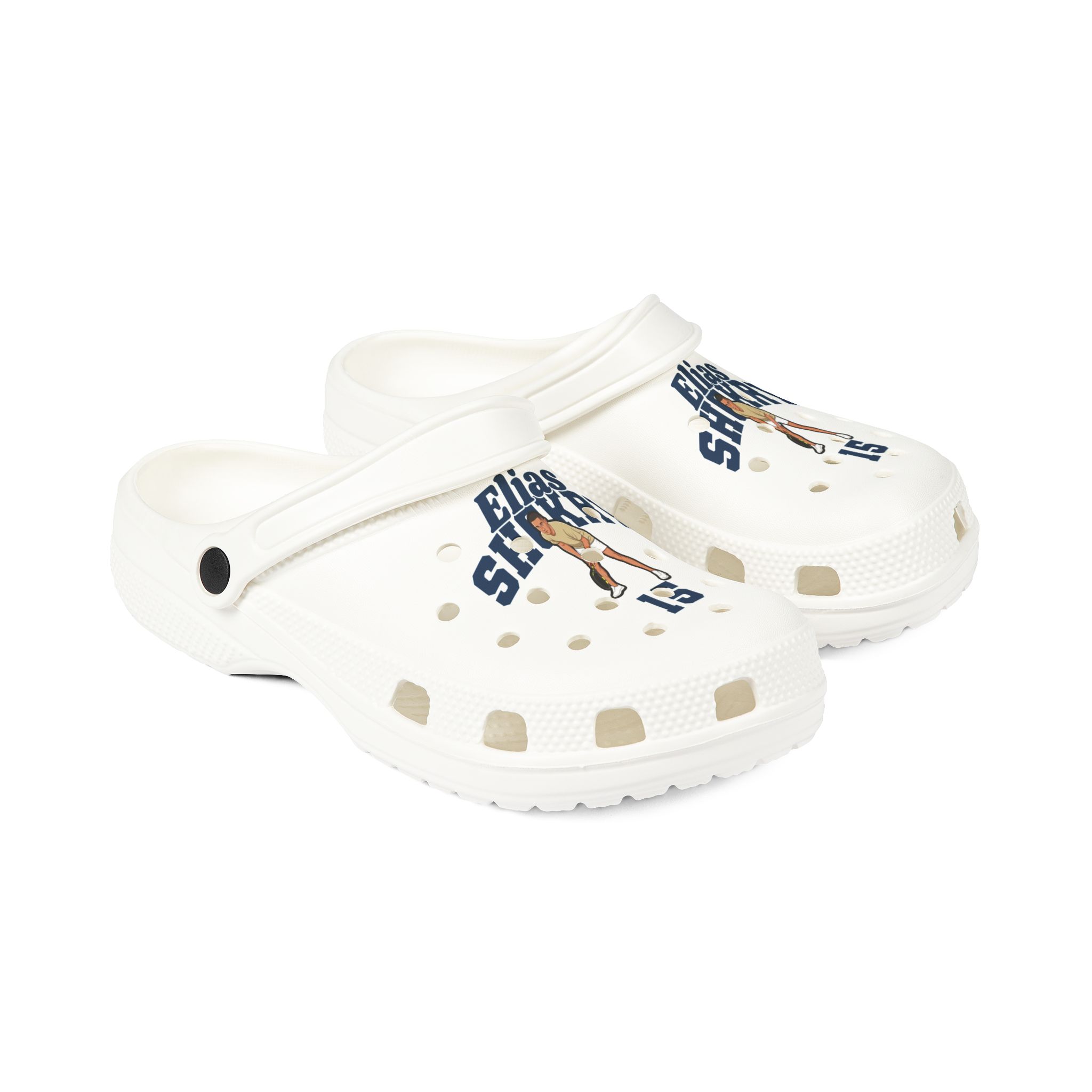 Rubber Clogs — character_signature_arch in White