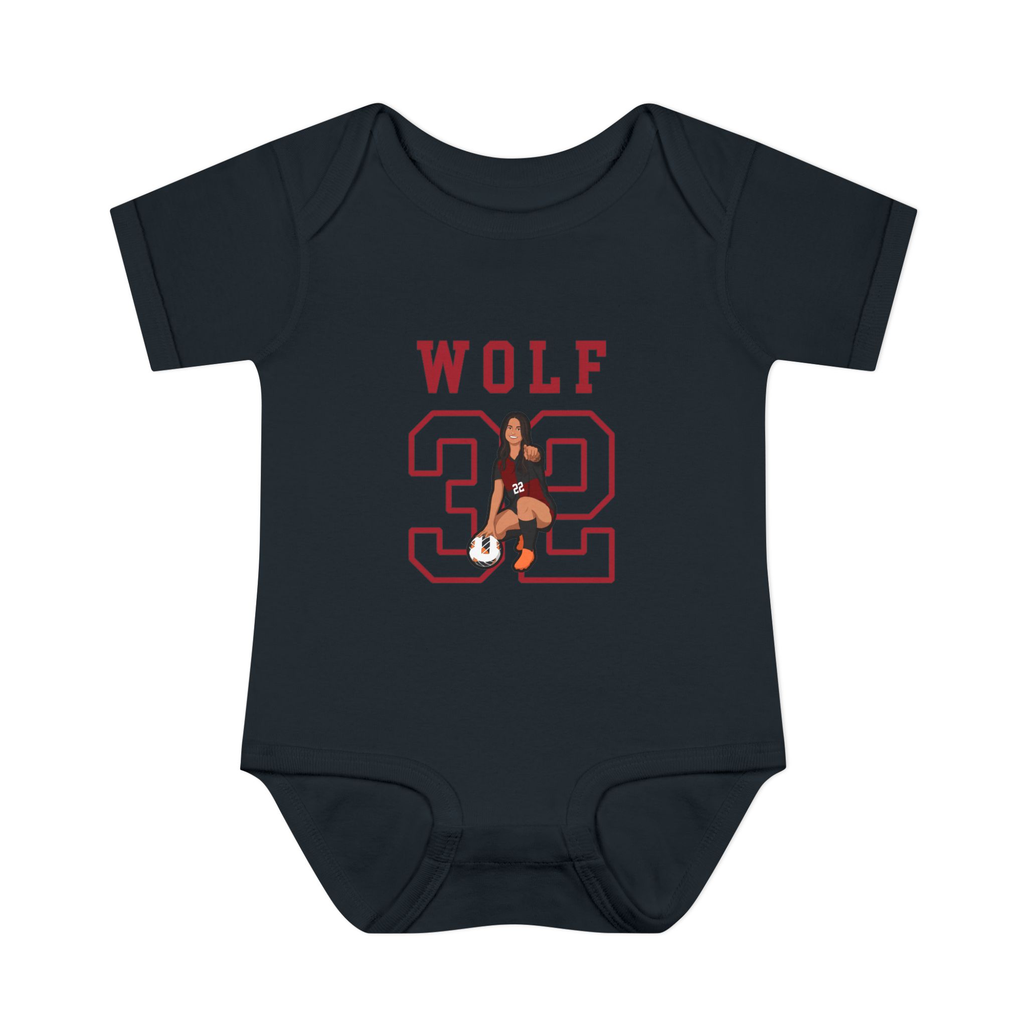 Baby Onesie — character_shirsey in Black