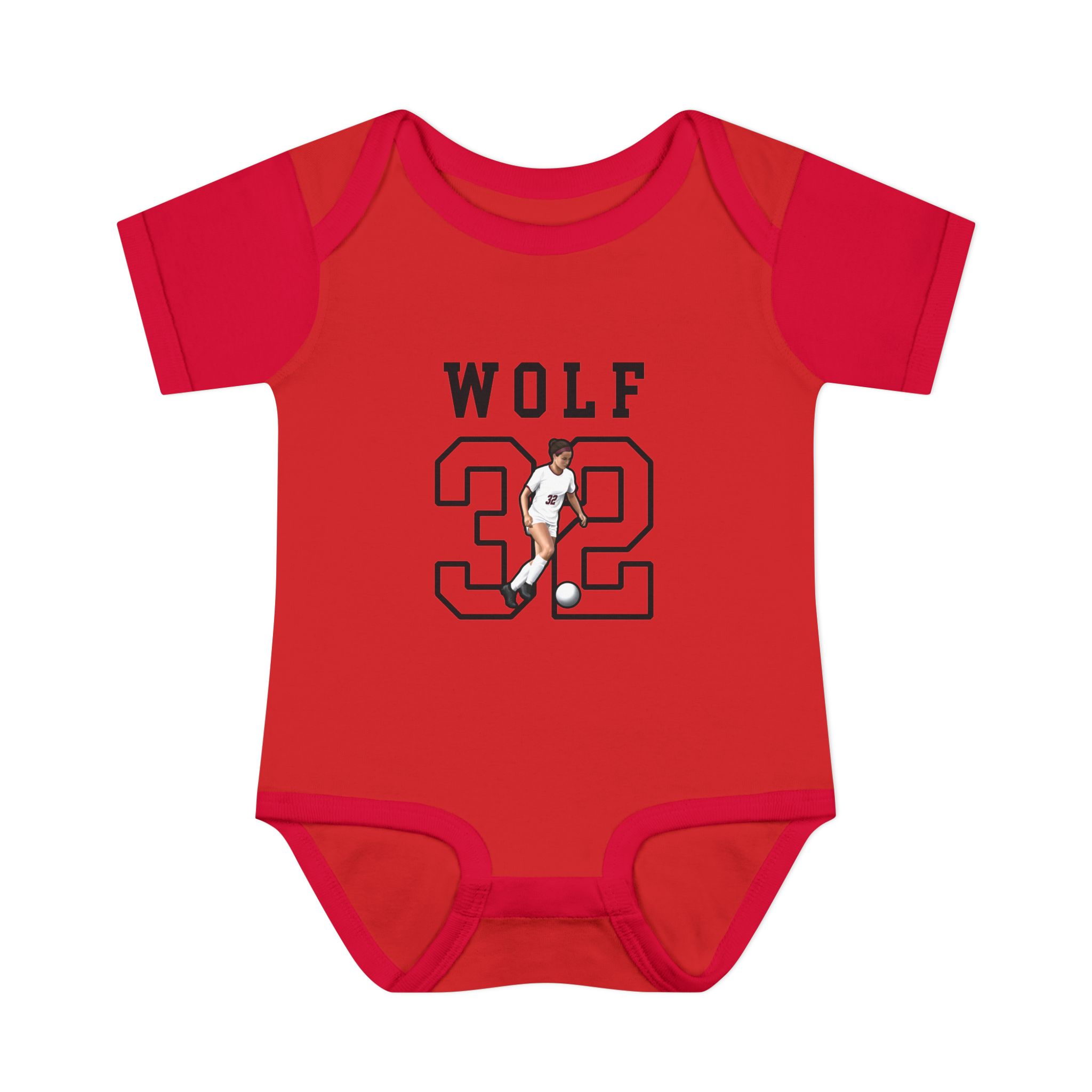 Baby Onesie — character_shirsey in Red