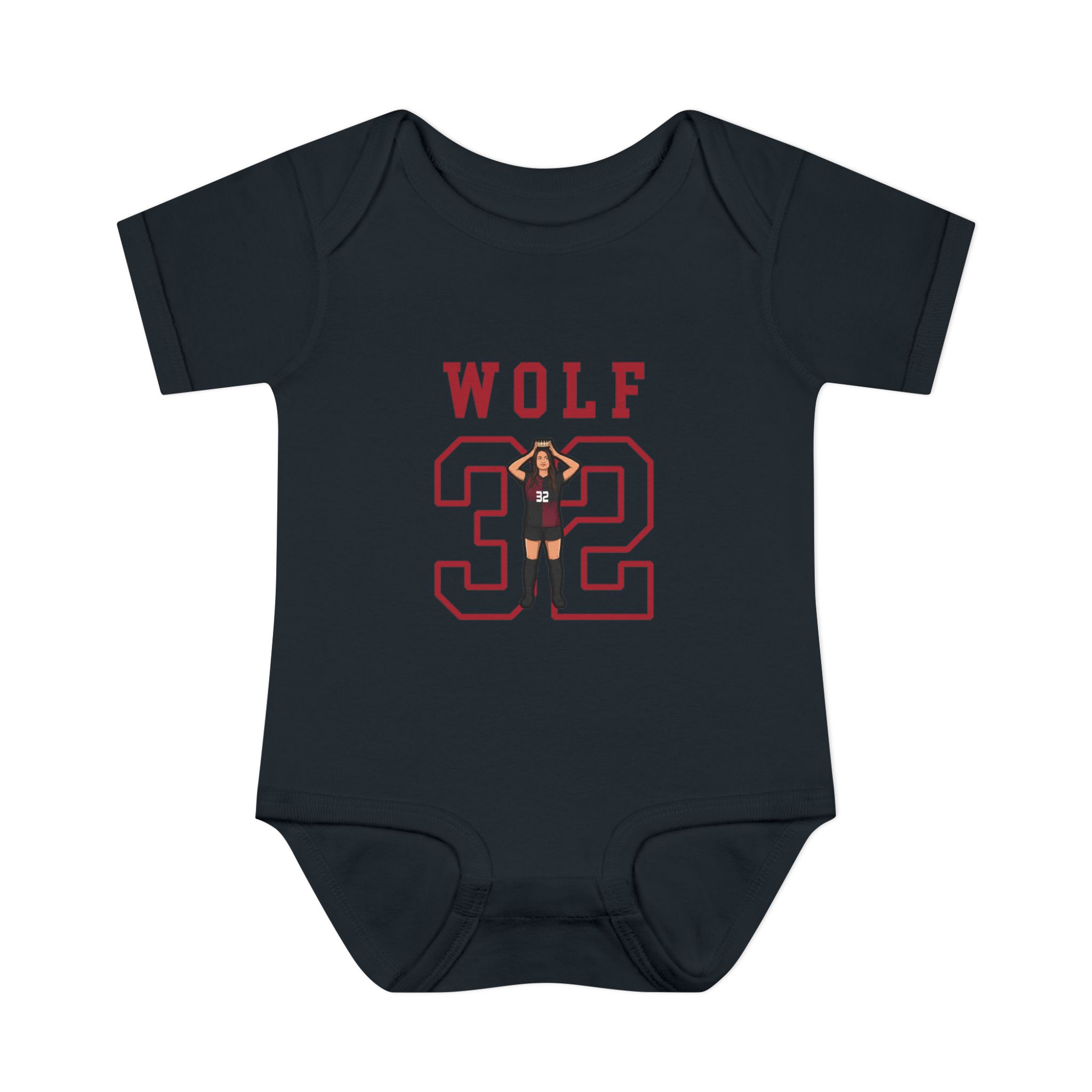 Baby Onesie — character_shirsey in Black