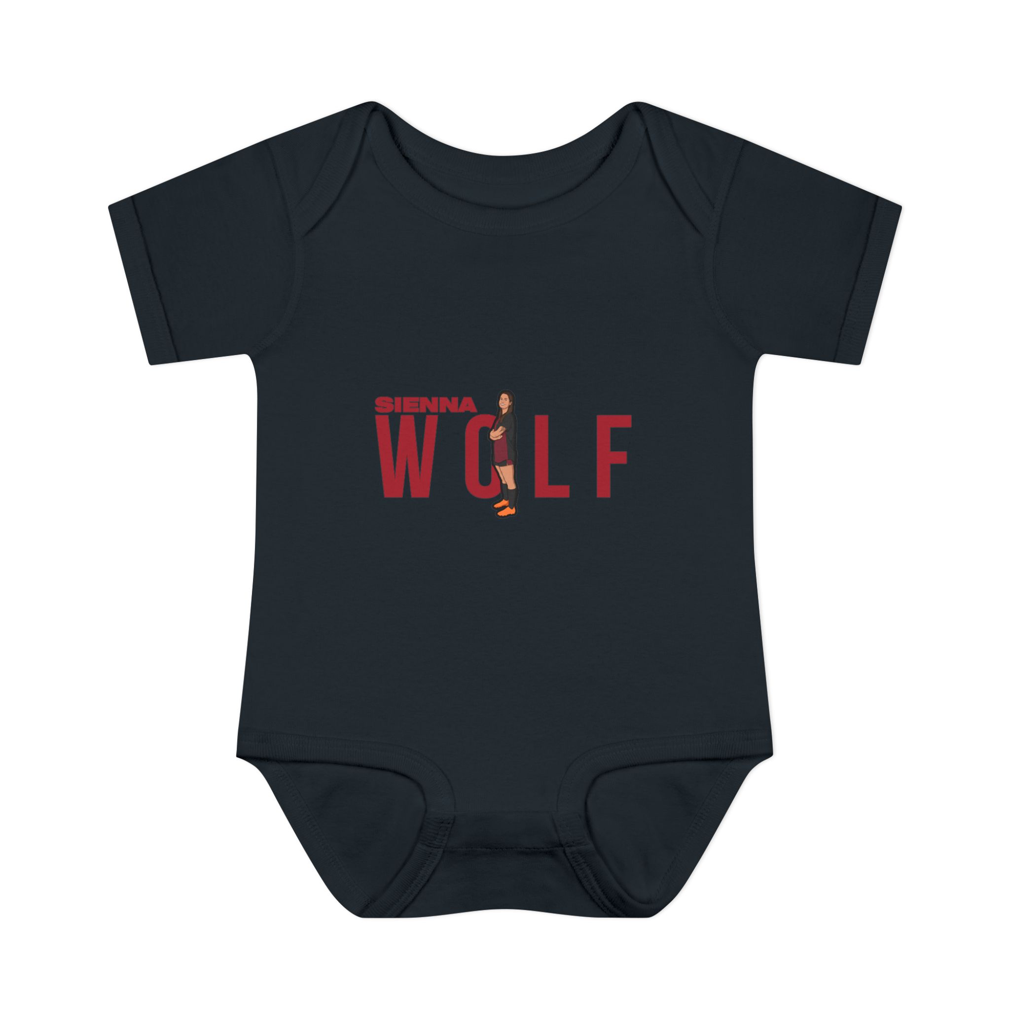 Baby Onesie — character_player_name in Black