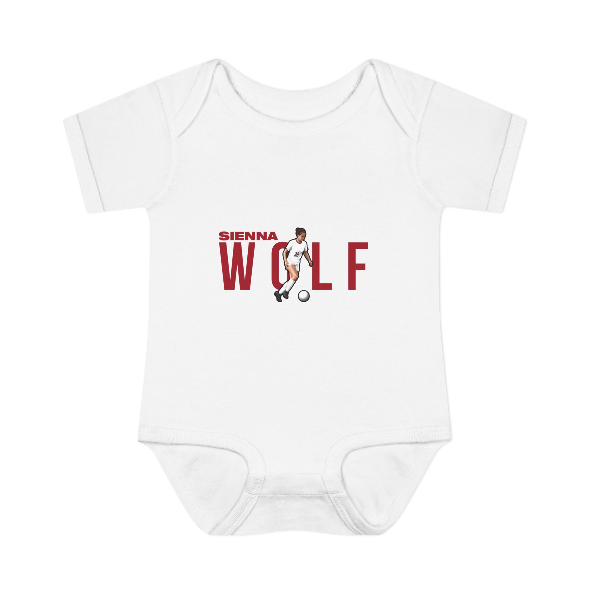 Baby Onesie — character_player_name in White