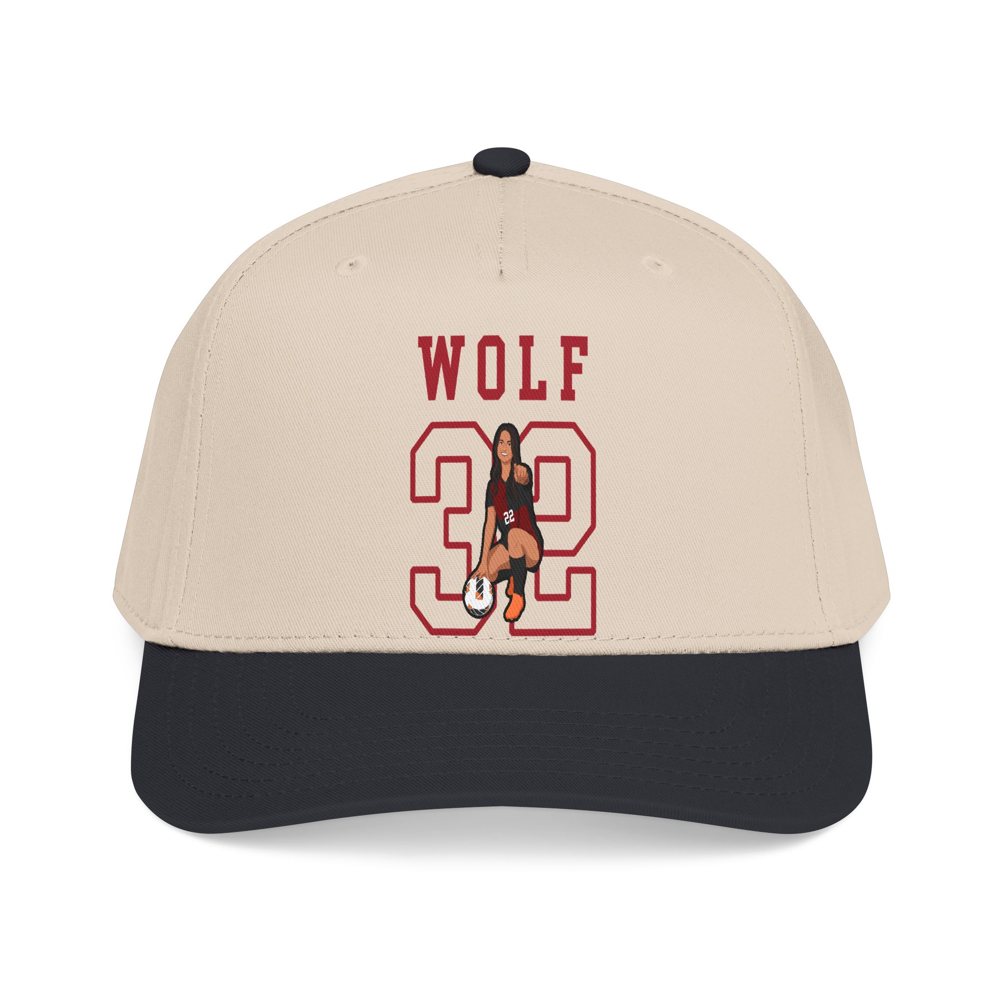 Baseball Cap — character_shirsey in Black / Natural