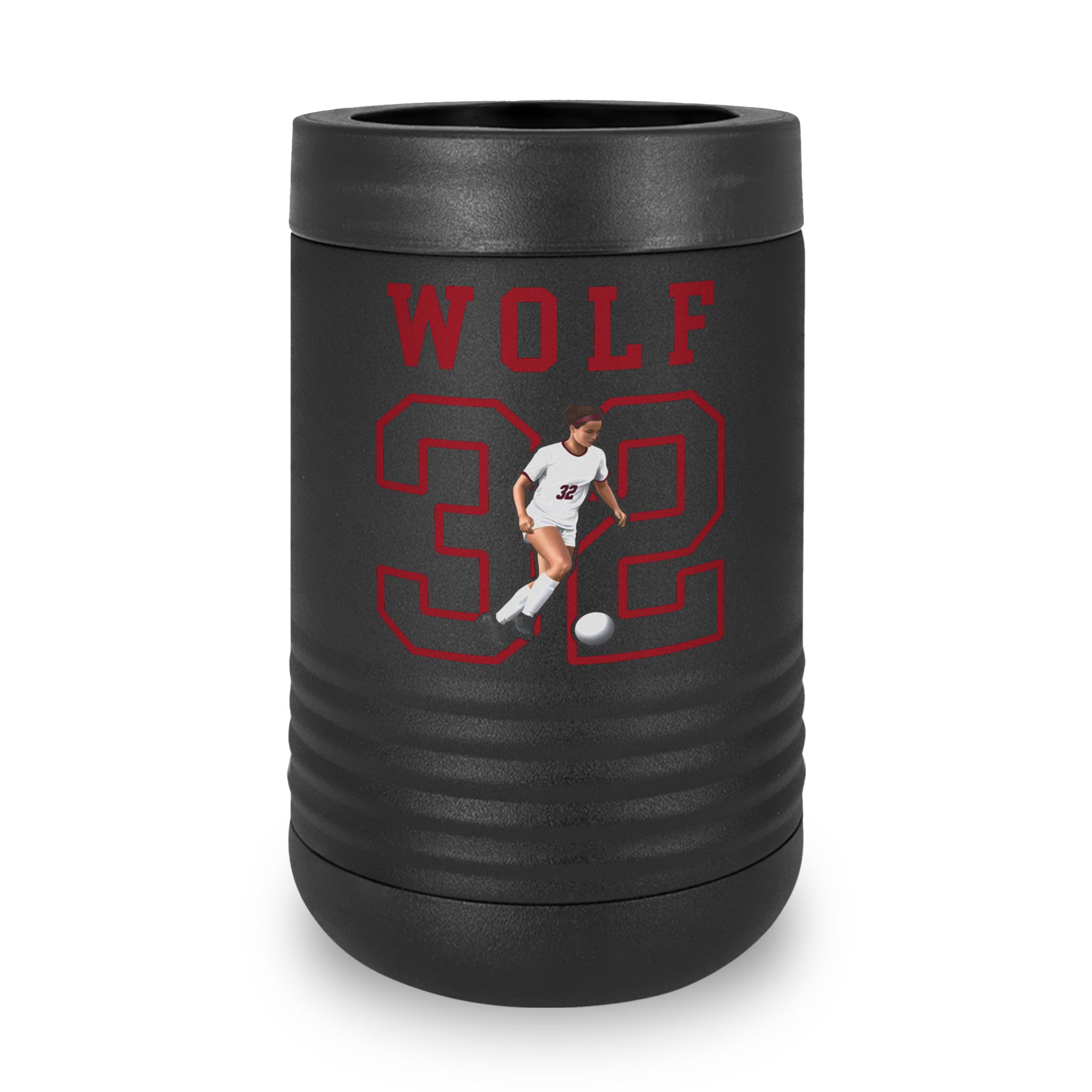 Stainless Can Cooler — character_shirsey in Black