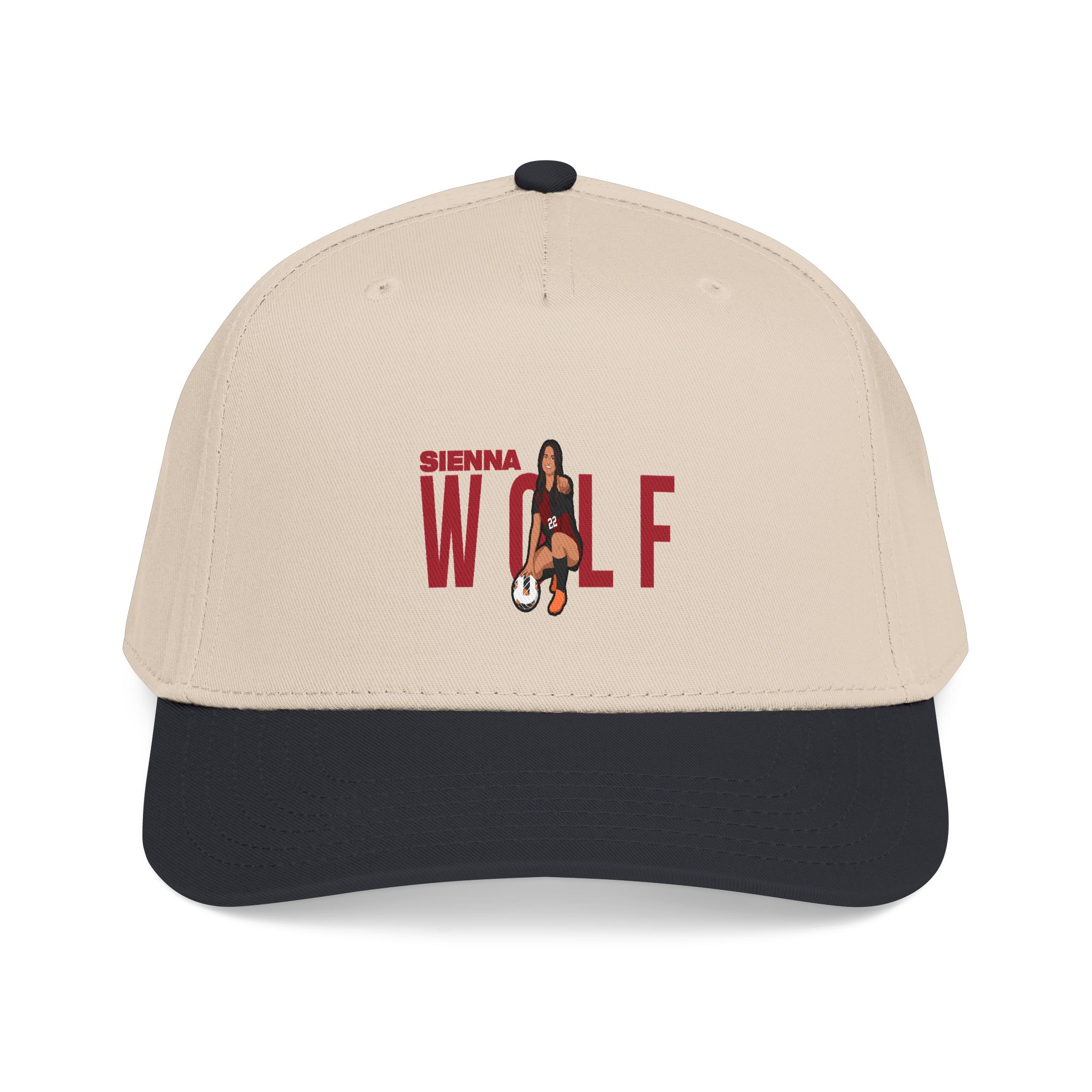 Baseball Cap — character_player_name in Black / Natural