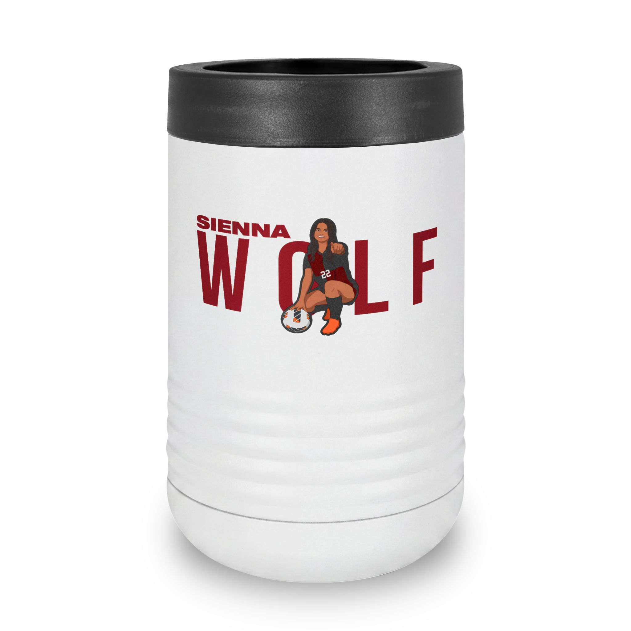Stainless Can Cooler — character_player_name in White
