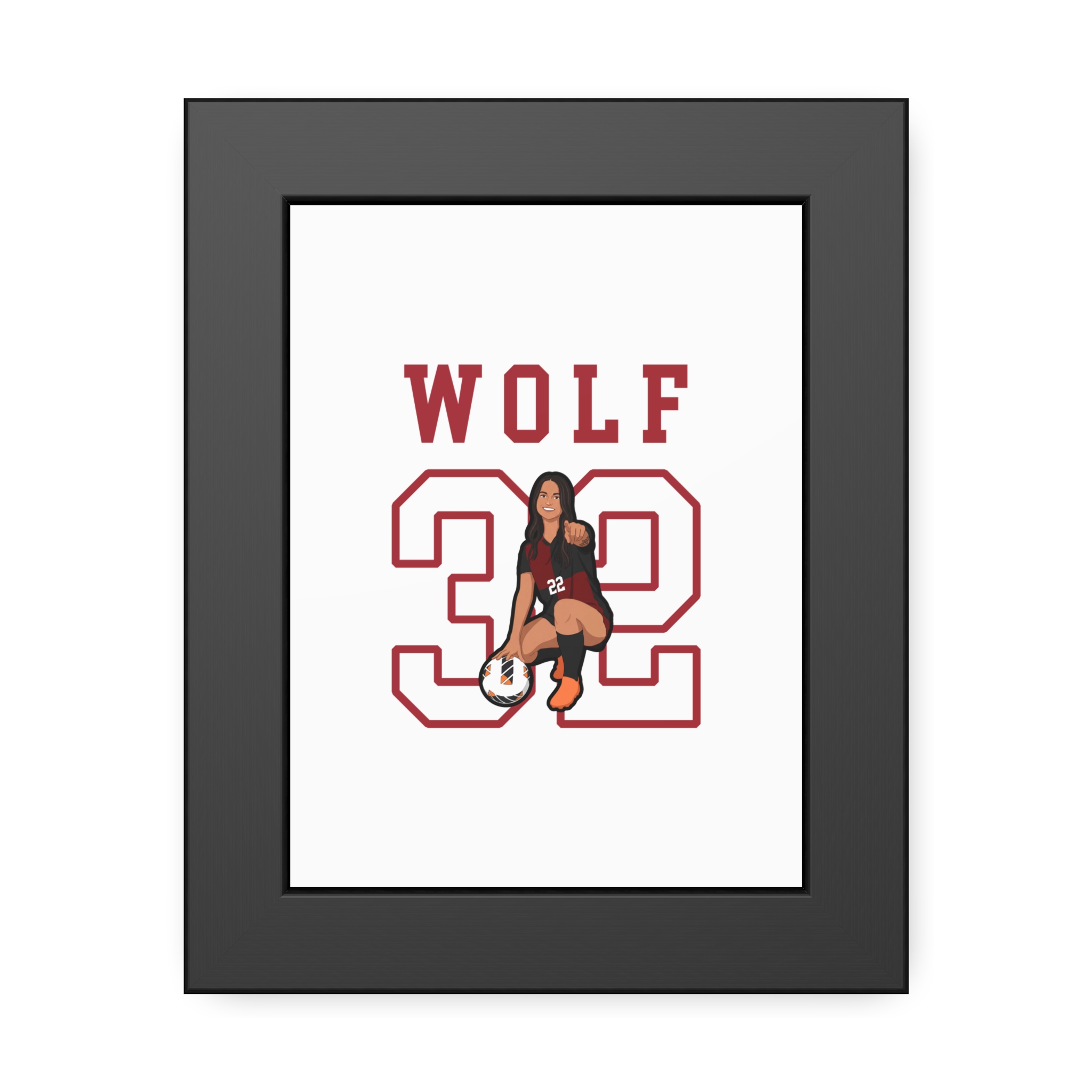 Framed Poster — character_shirsey in Black