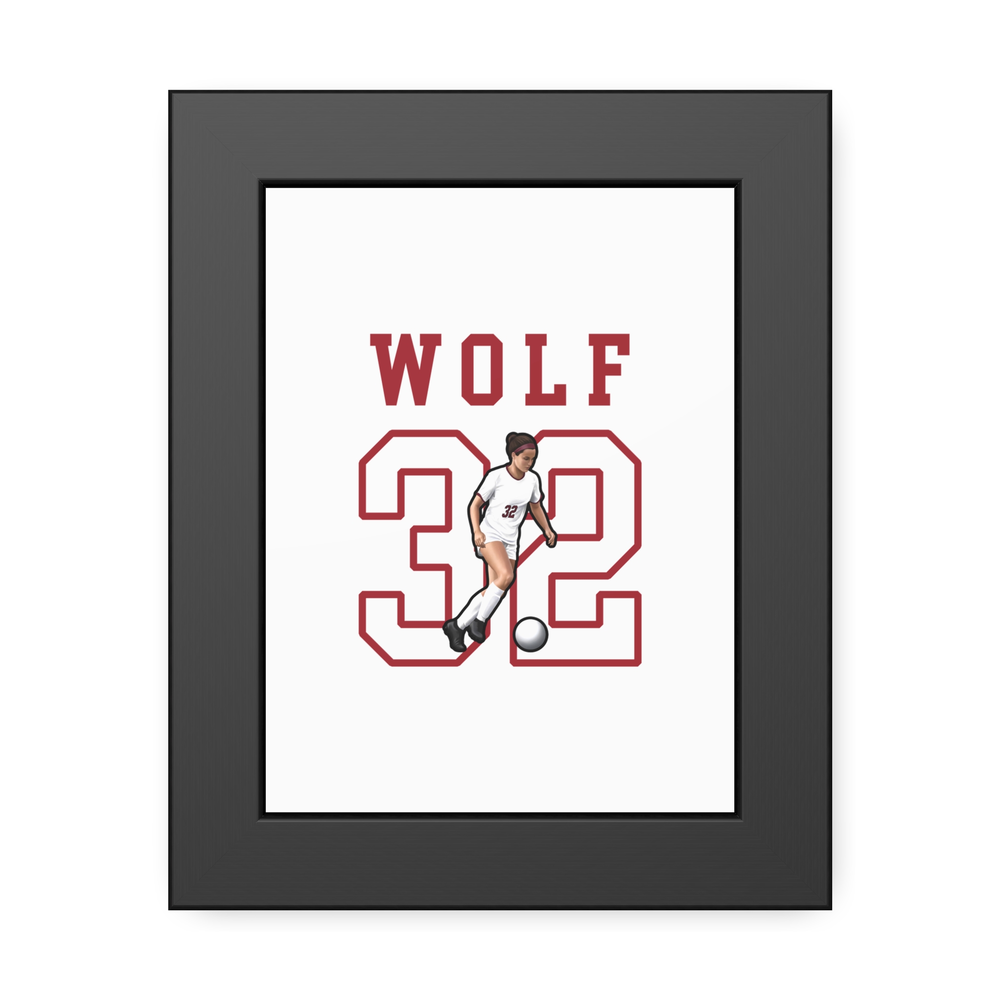 Framed Poster — character_shirsey in Black