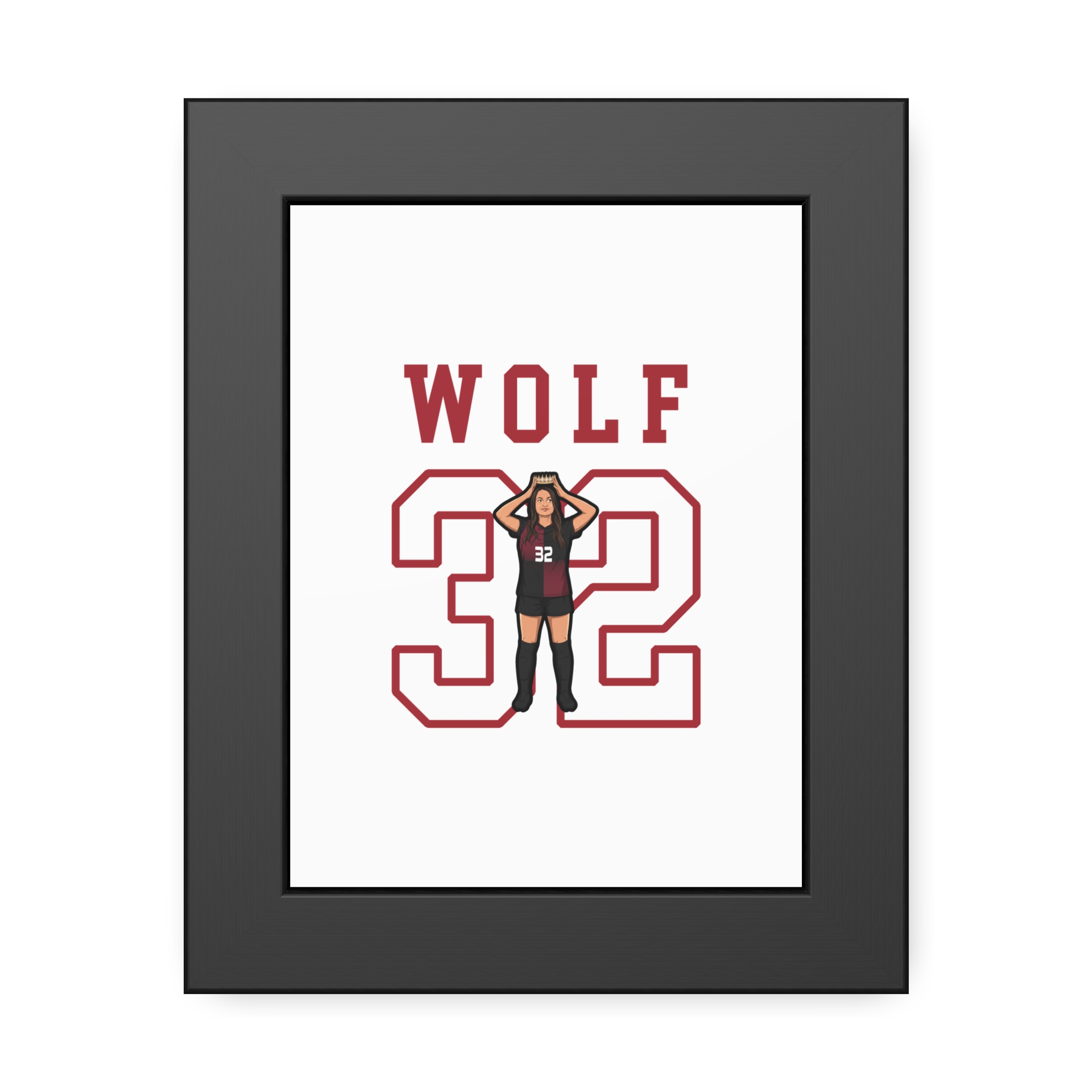 Framed Poster — character_shirsey in Black