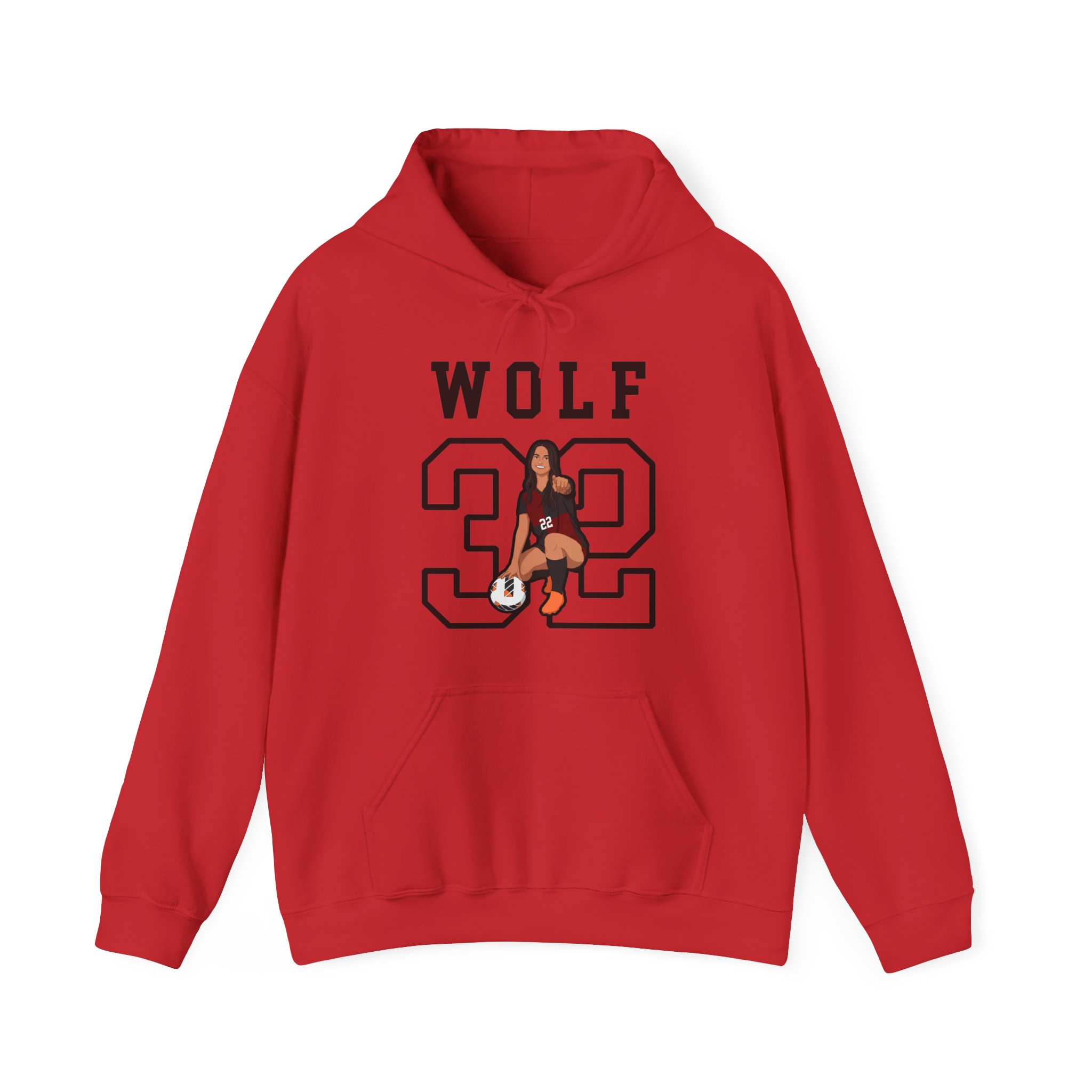 Hoodie — character_shirsey in Red