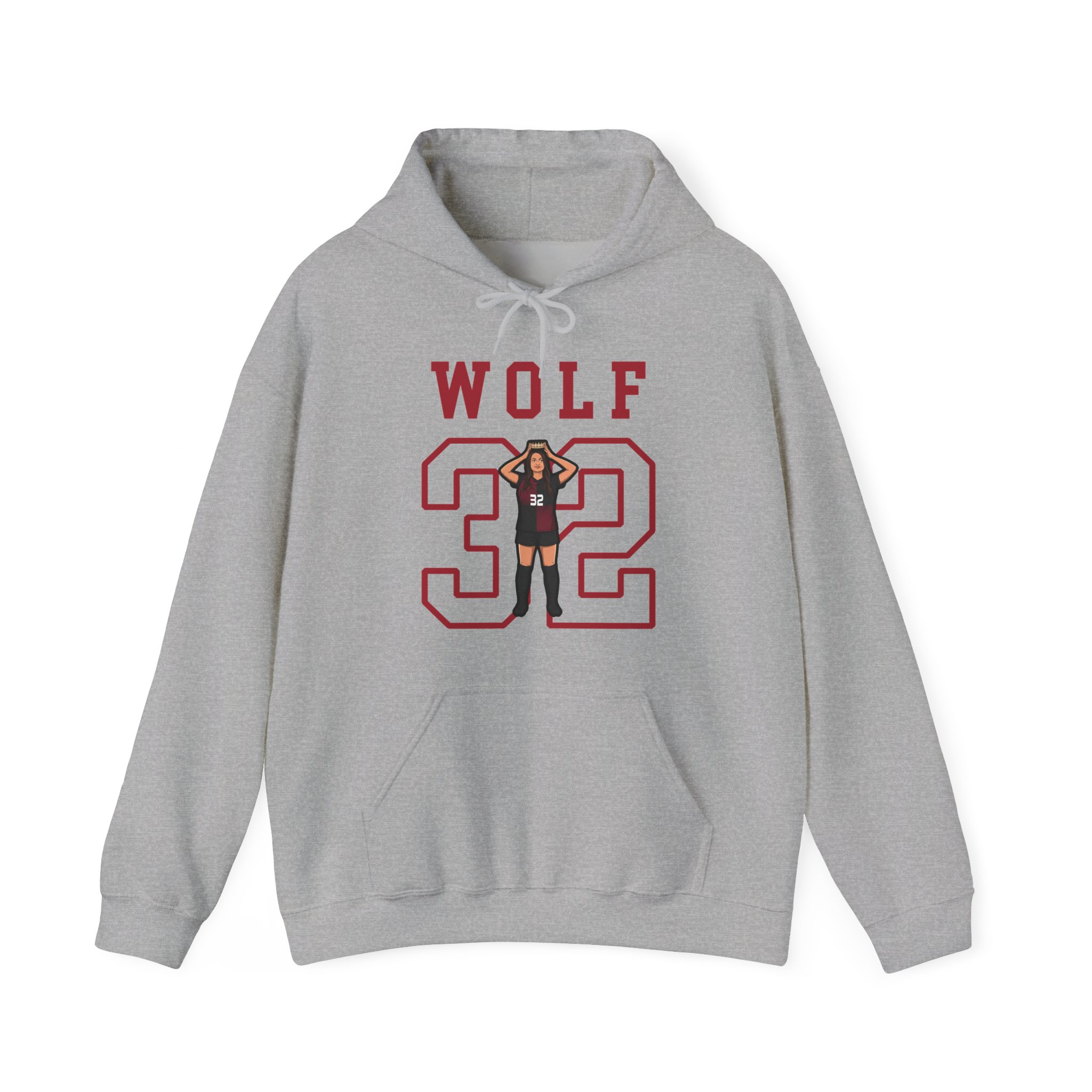 Hoodie — character_shirsey in Grey