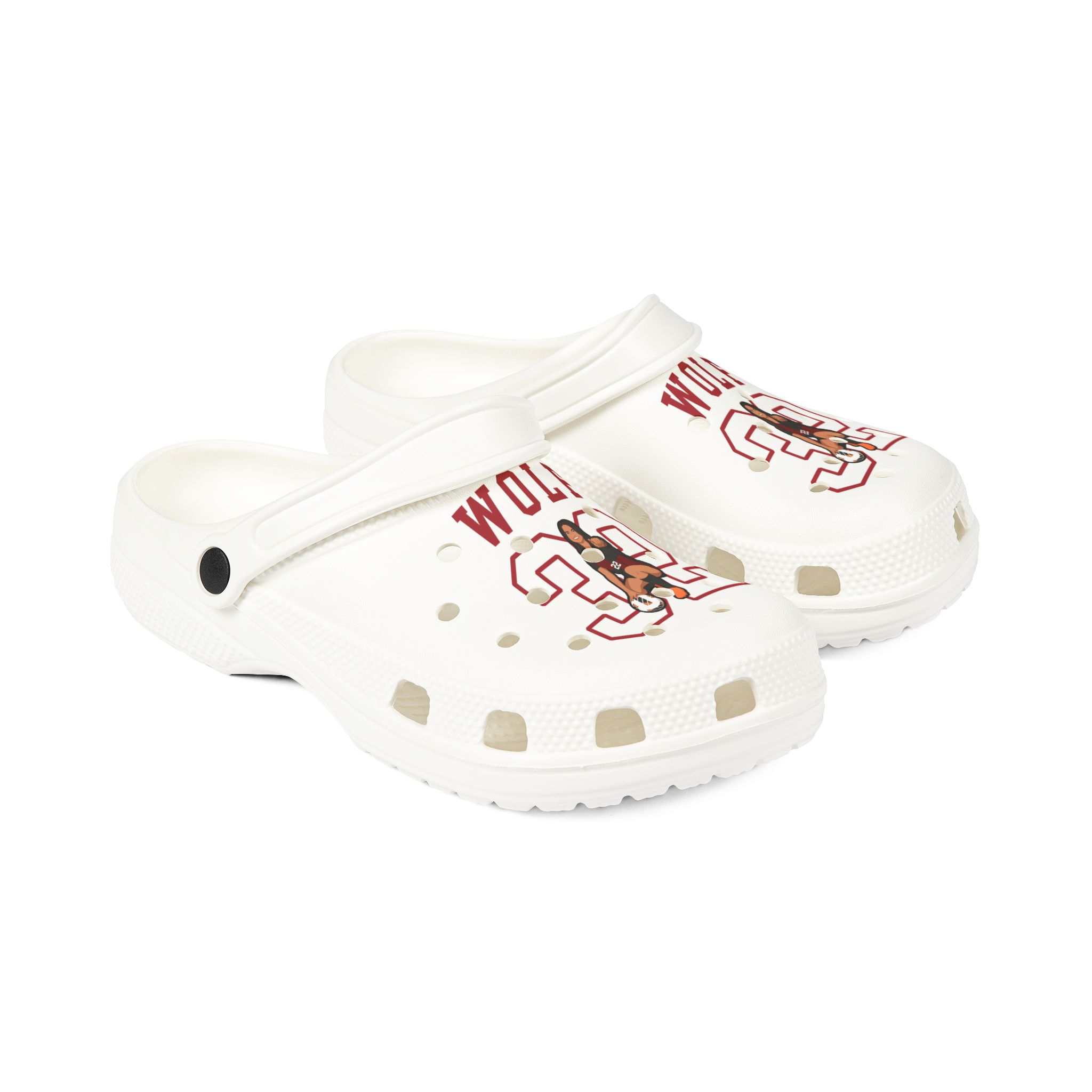 Rubber Clogs — character_shirsey in White