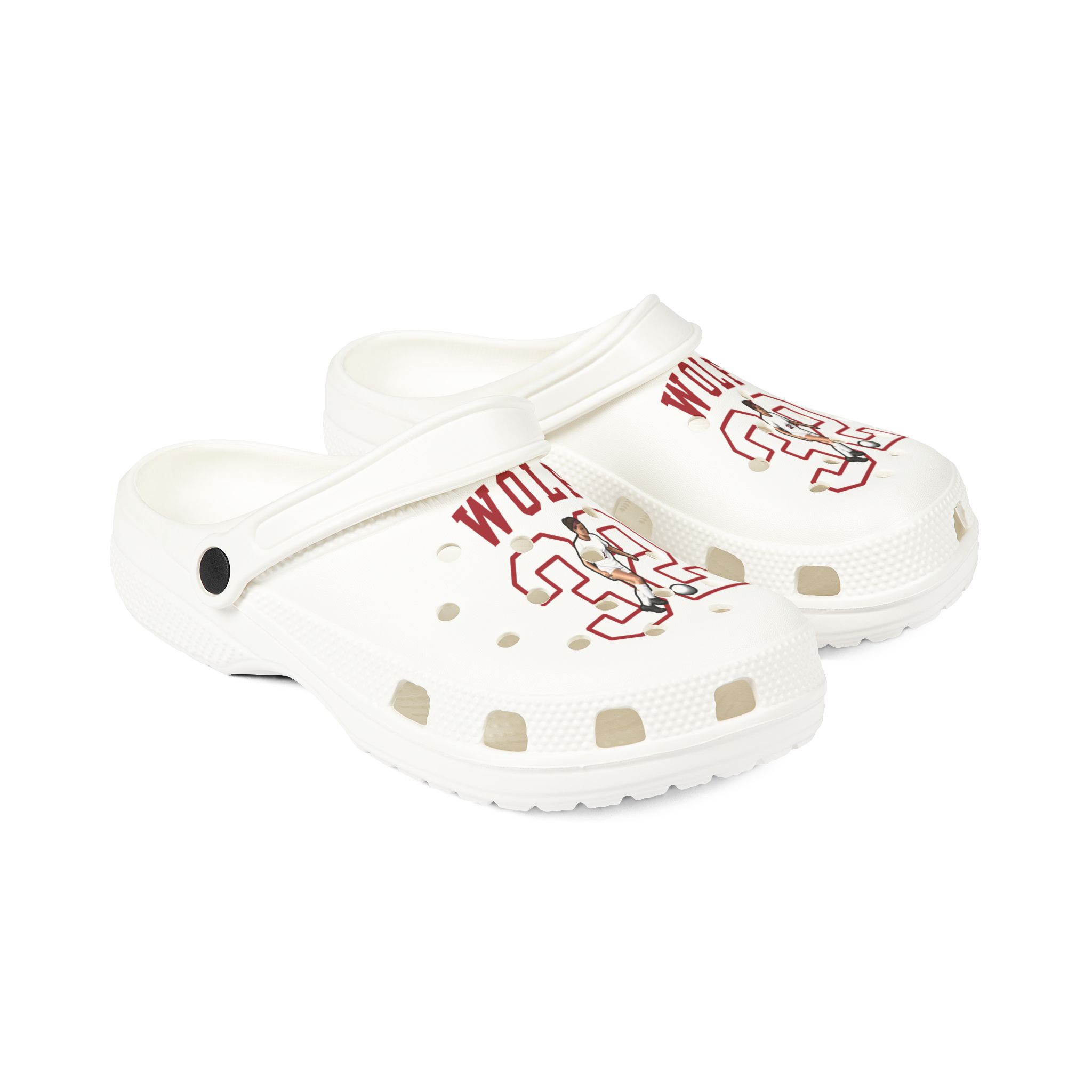 Rubber Clogs — character_shirsey in White