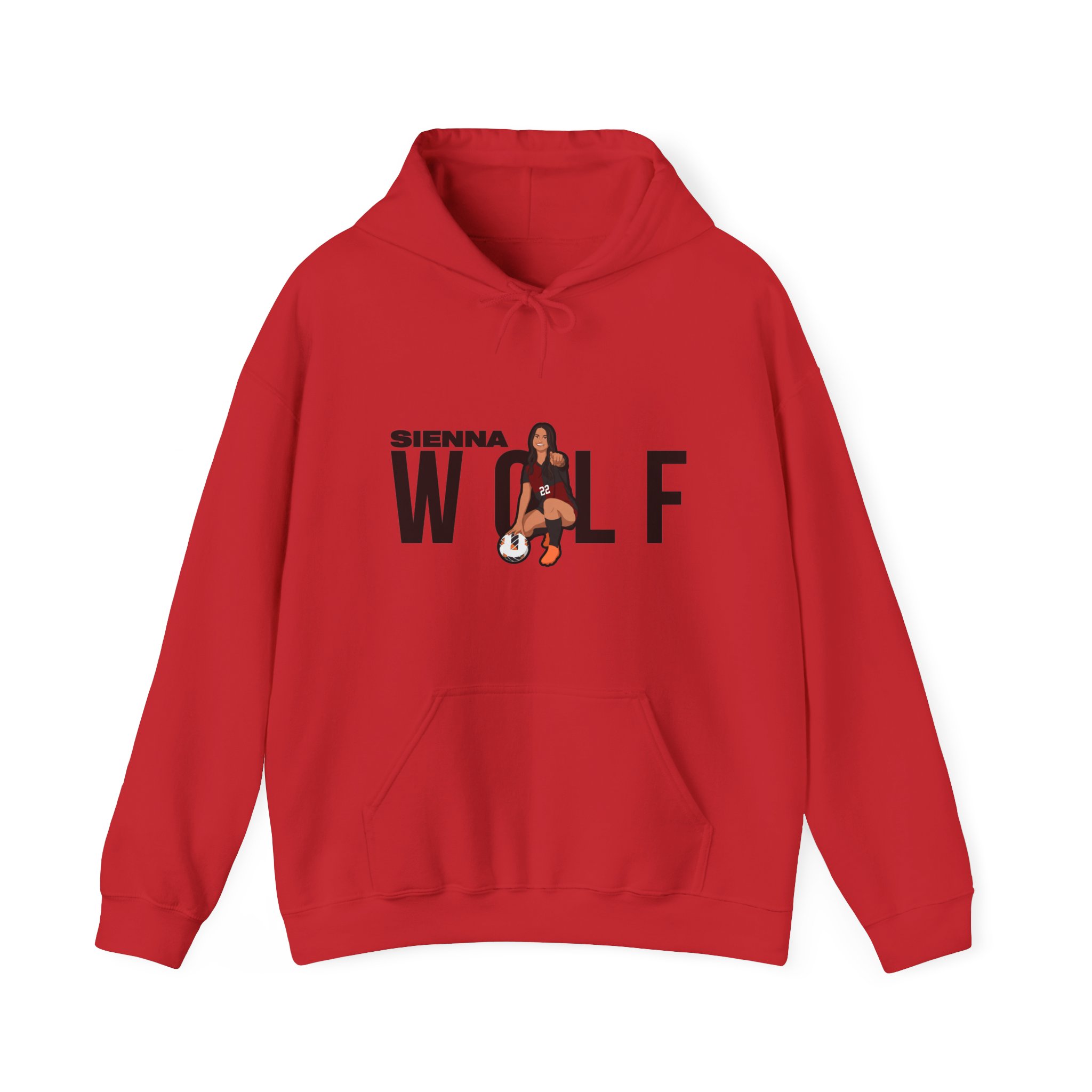 Hoodie — character_player_name in Red