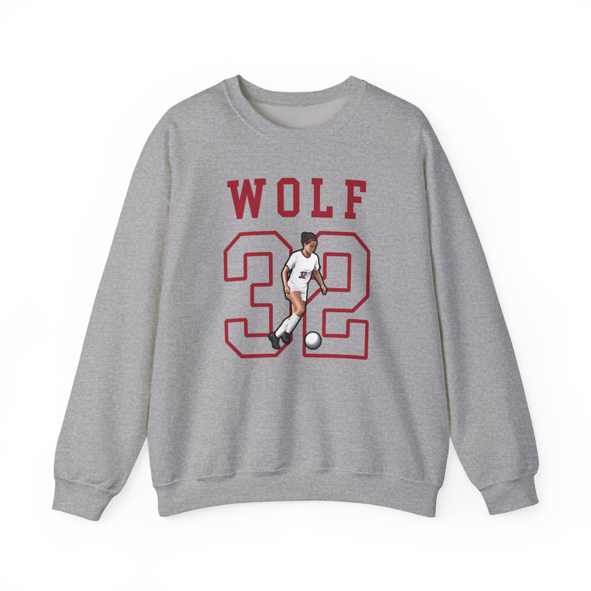 Crewneck Sweatshirt — character_shirsey in Grey