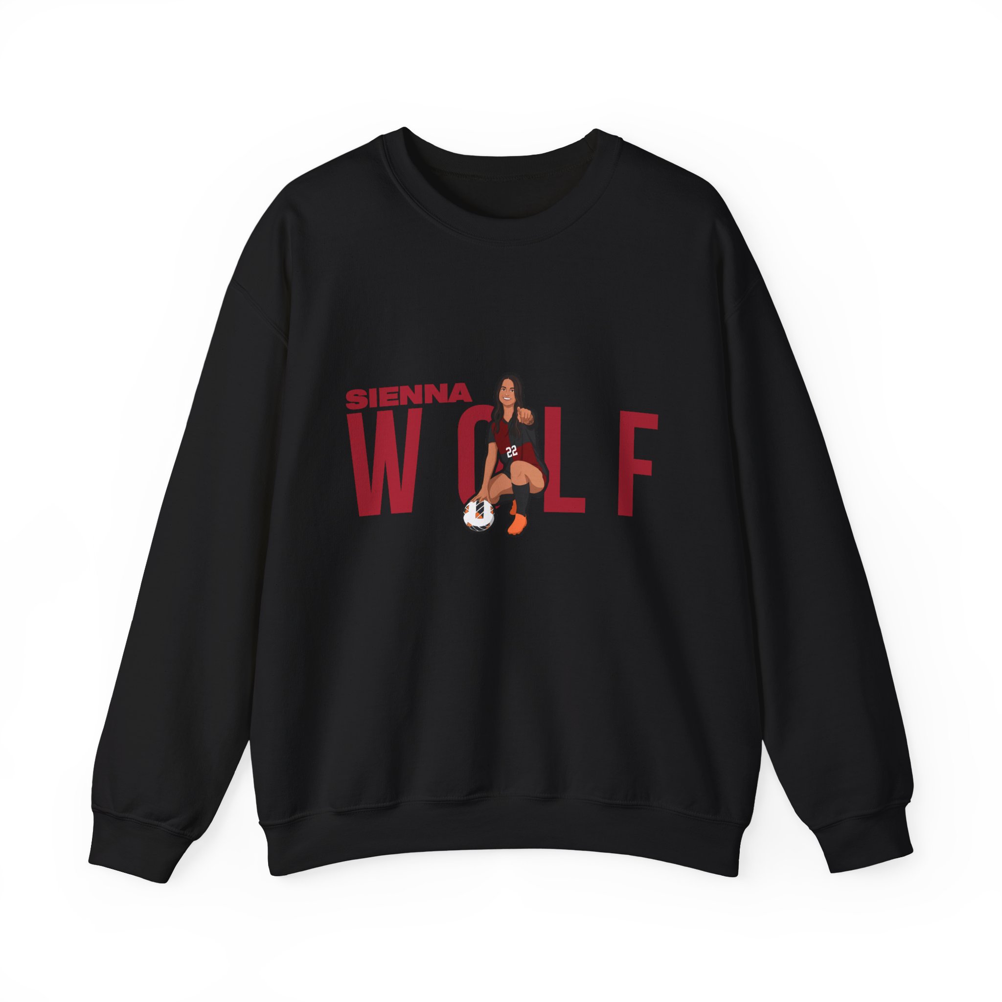 Crewneck Sweatshirt — character_player_name in Black