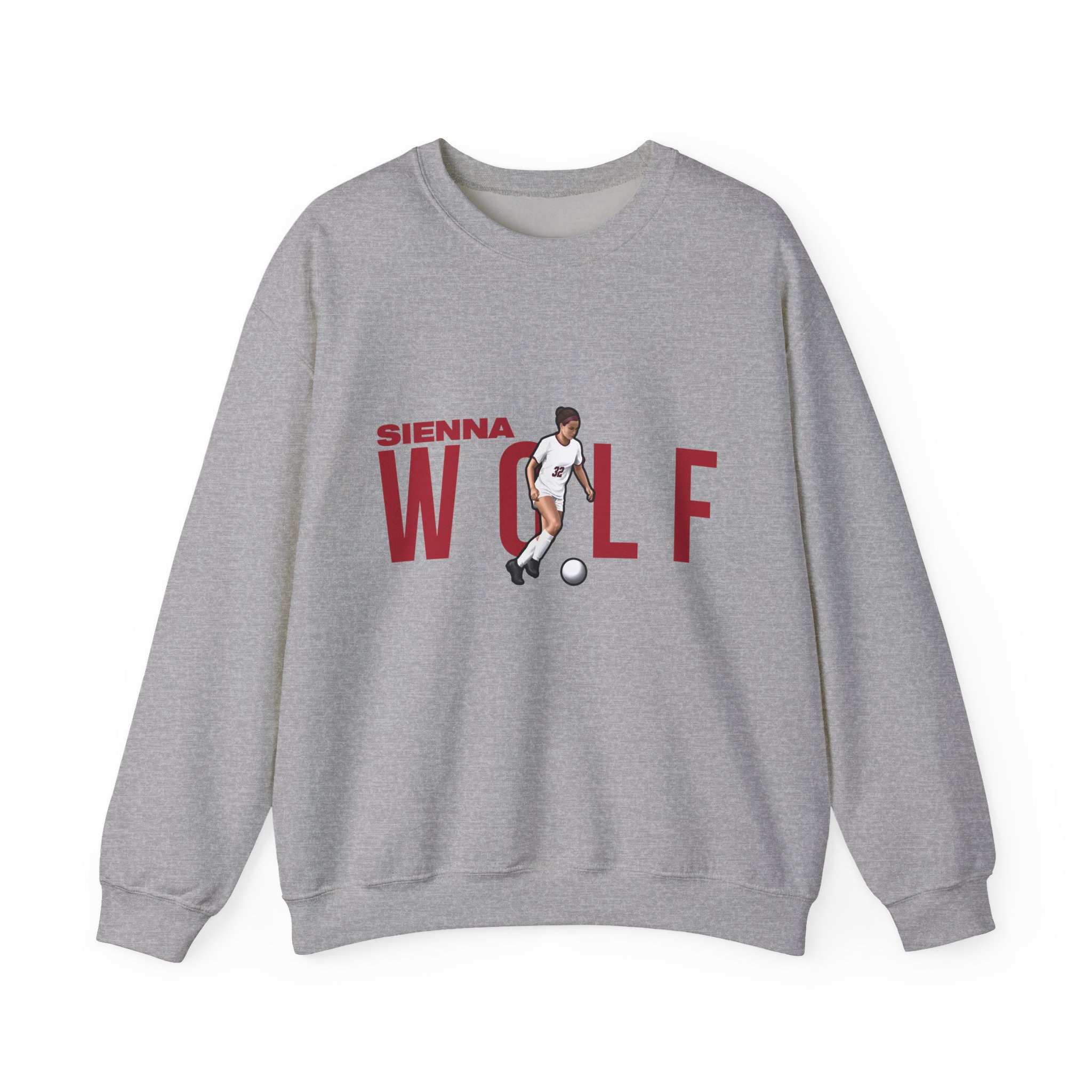 Crewneck Sweatshirt — character_player_name in Grey