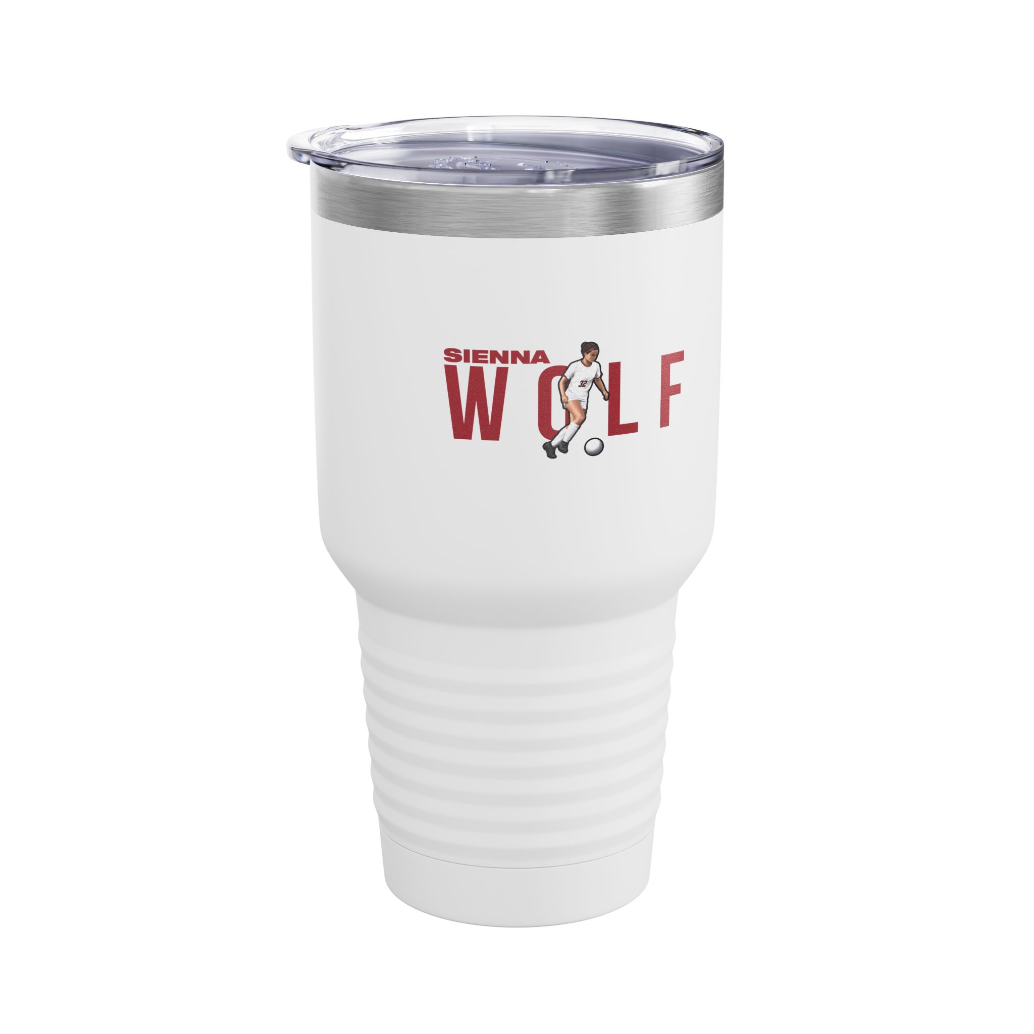 30oz Tumbler — character_player_name in White