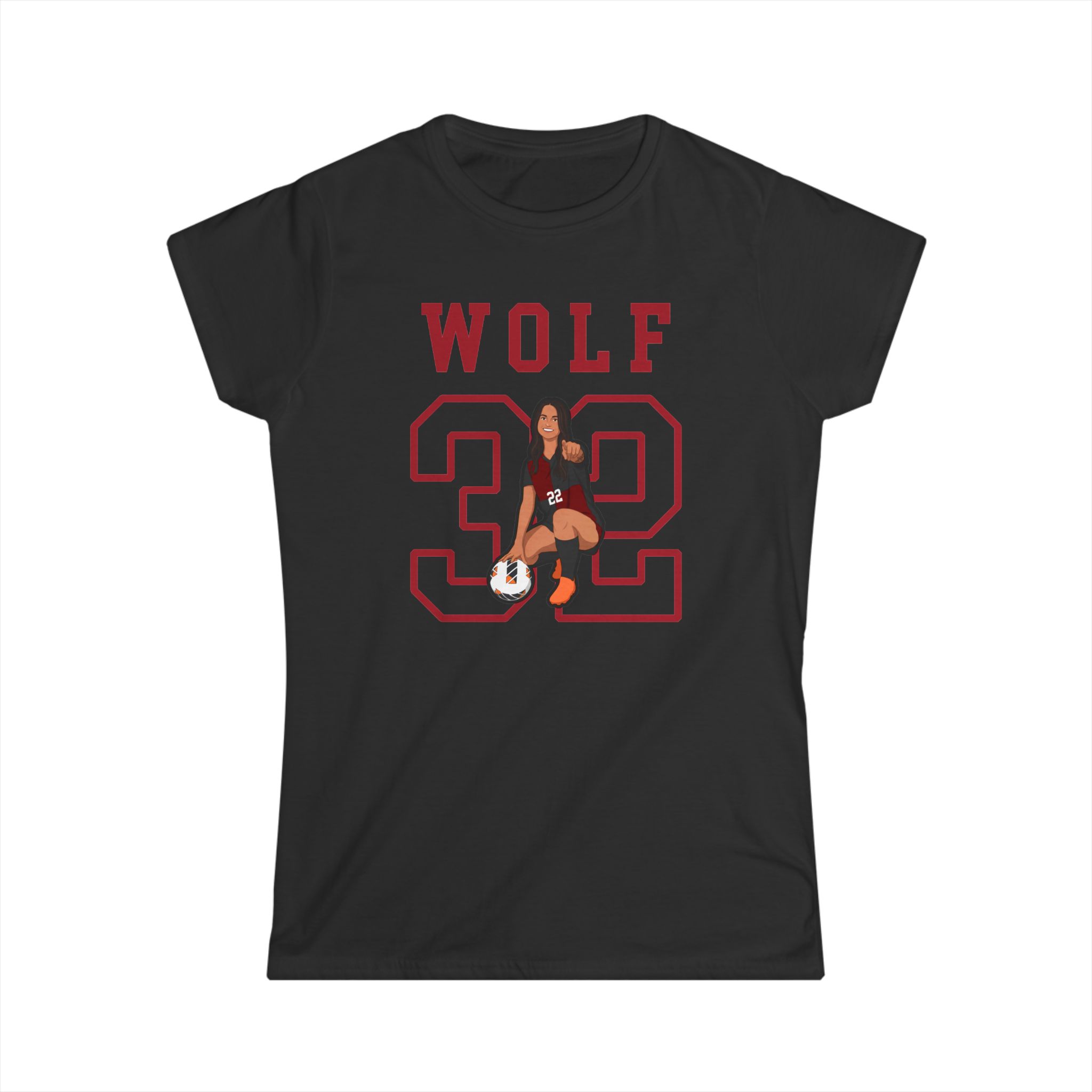 Women's Softstyle Tee — character_shirsey in Black