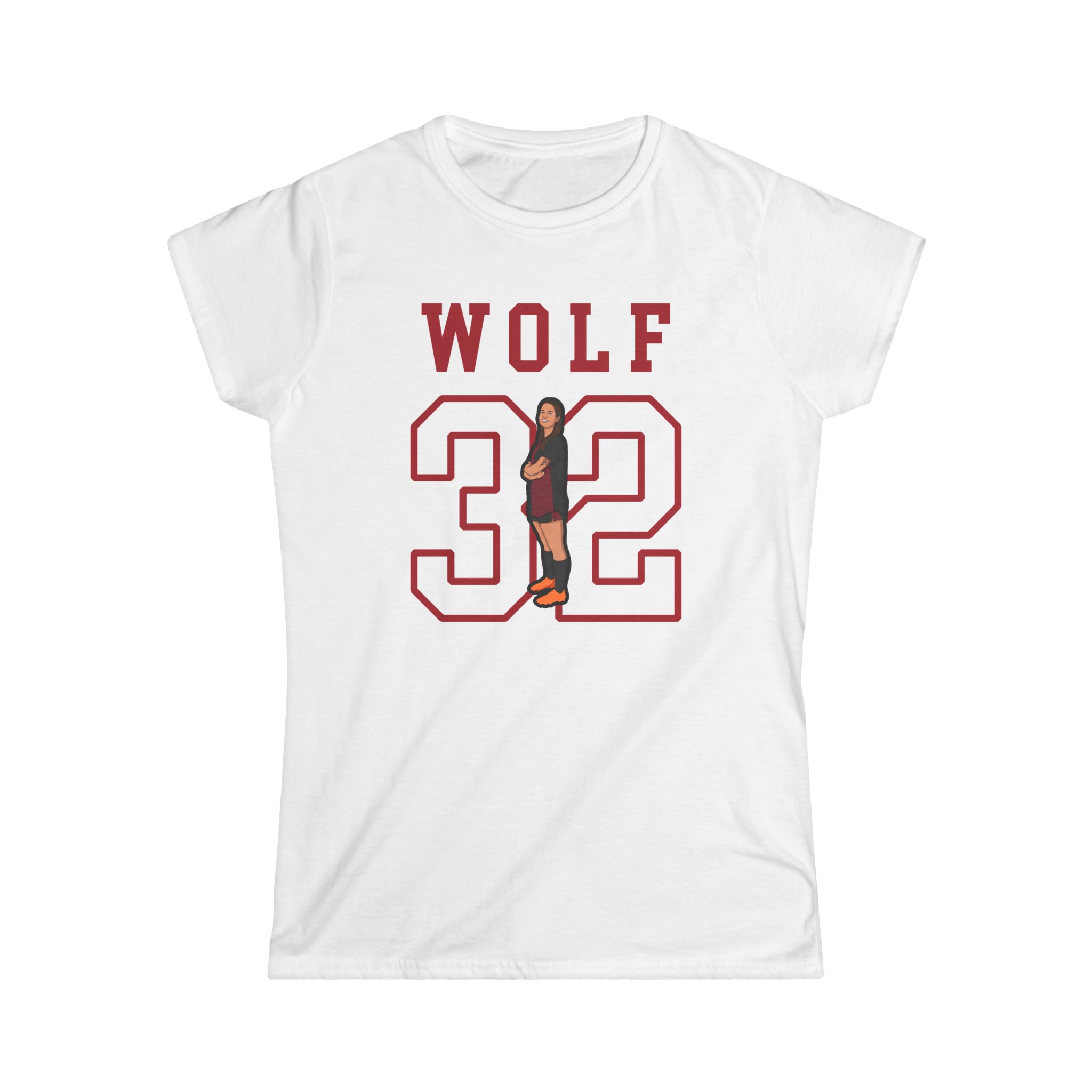 Women's Softstyle Tee — character_shirsey in White