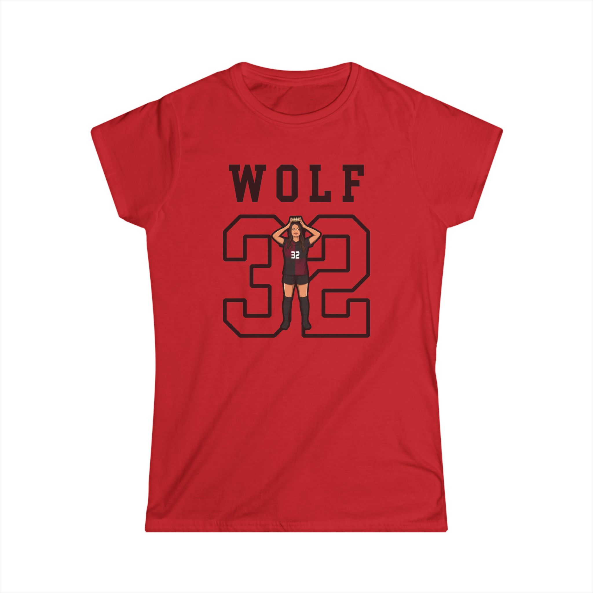 Women's Softstyle Tee — character_shirsey in Red