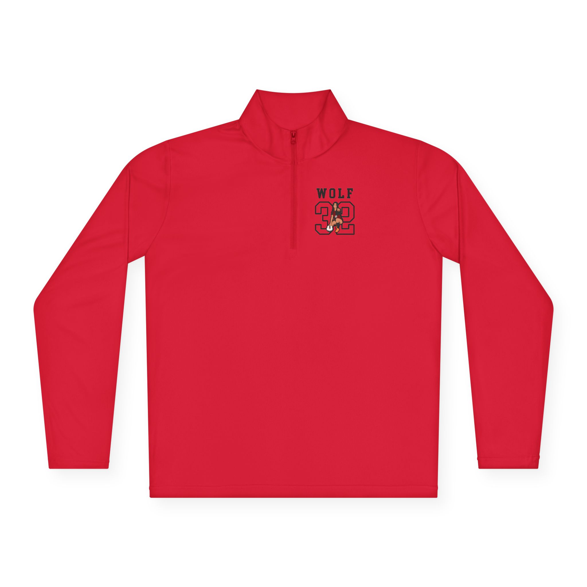 Q-Zip Pullover — character_shirsey in Red