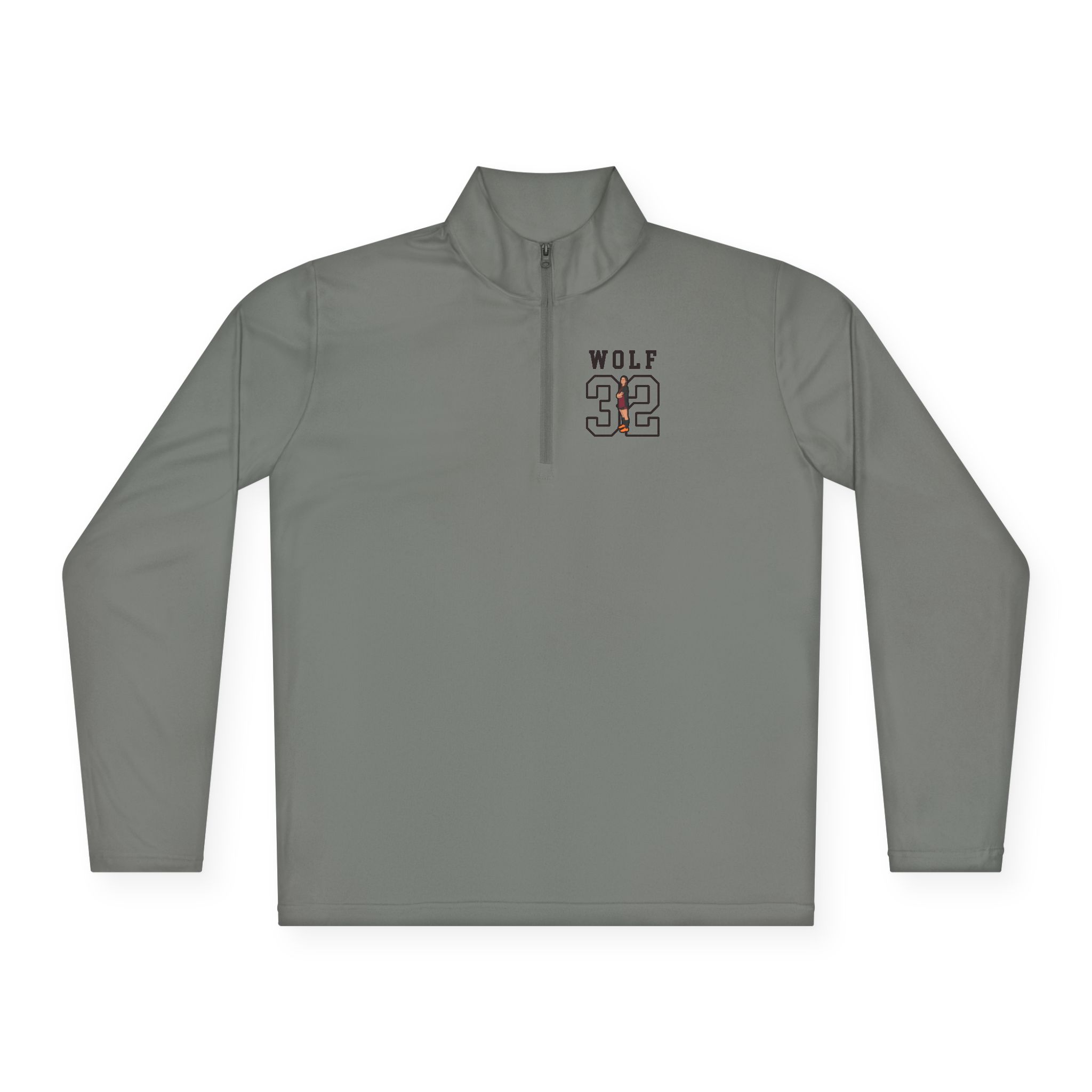 Q-Zip Pullover — character_shirsey in Grey