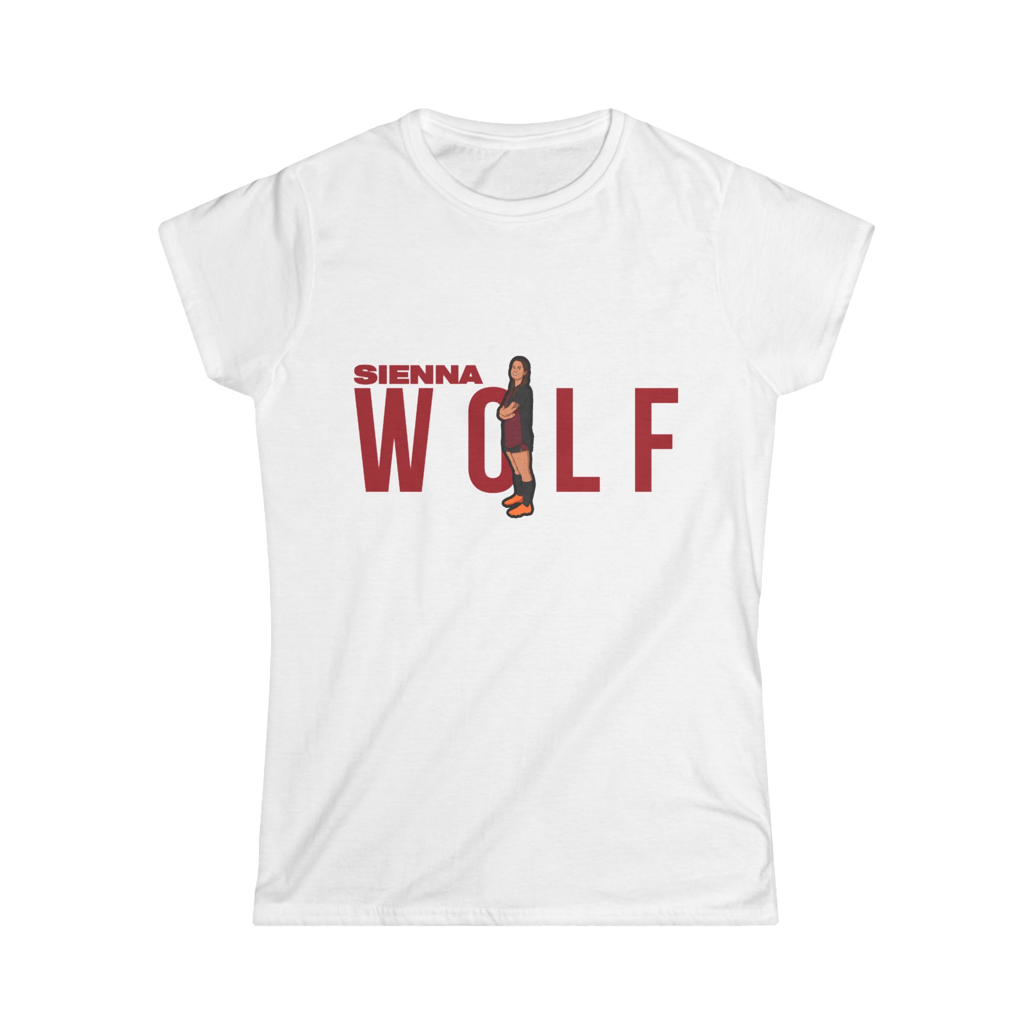 Women's Softstyle Tee — character_player_name in White