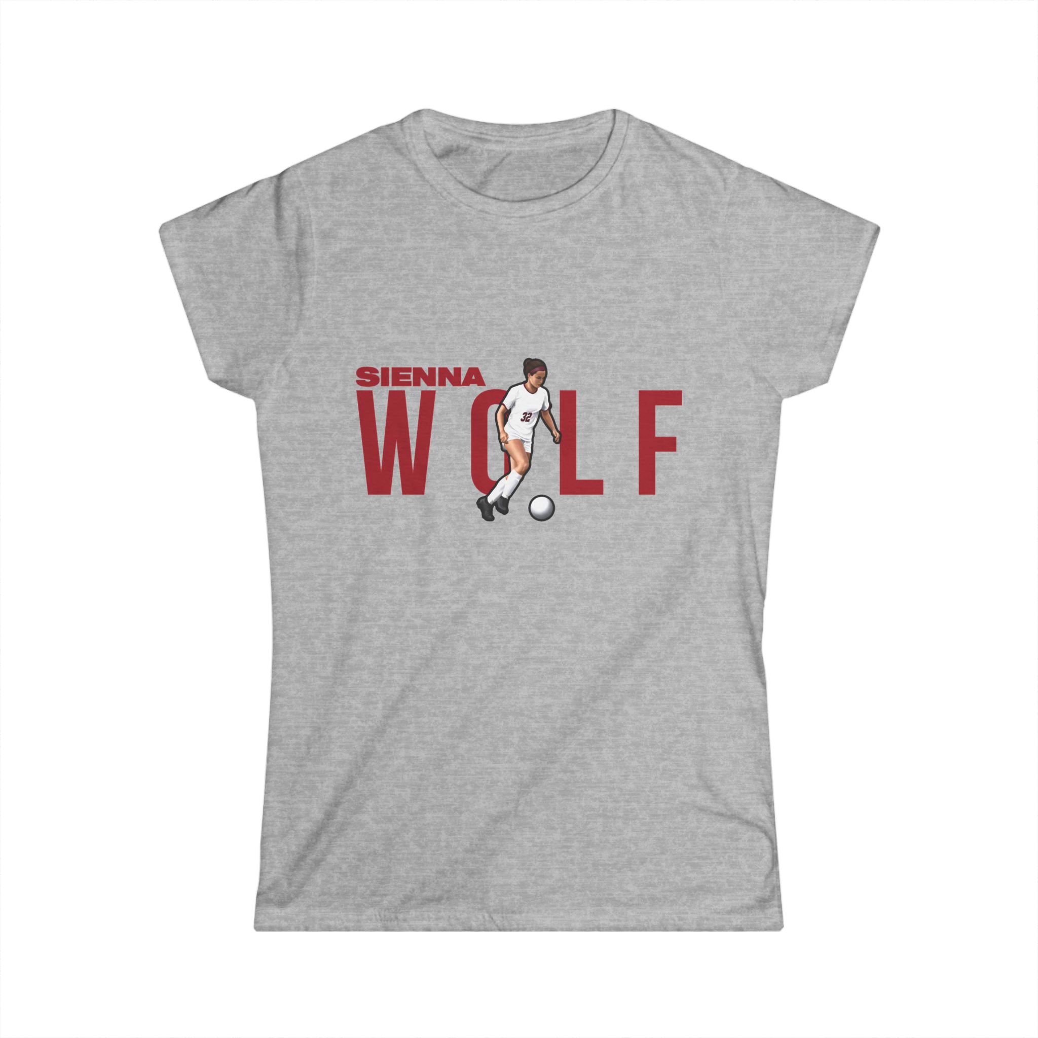 Women's Softstyle Tee — character_player_name in Grey