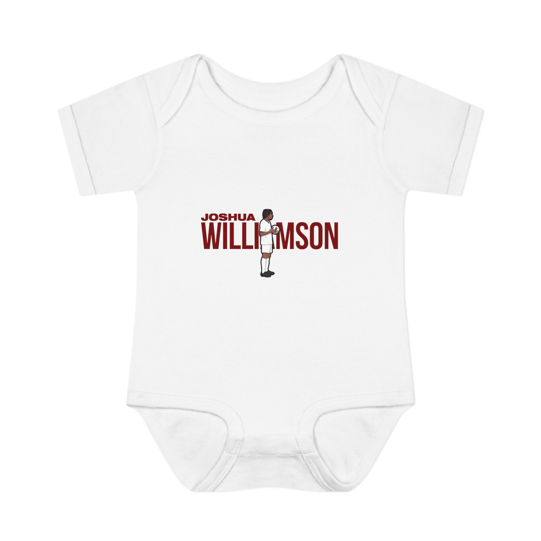 Baby Onesie — character_player_name in White