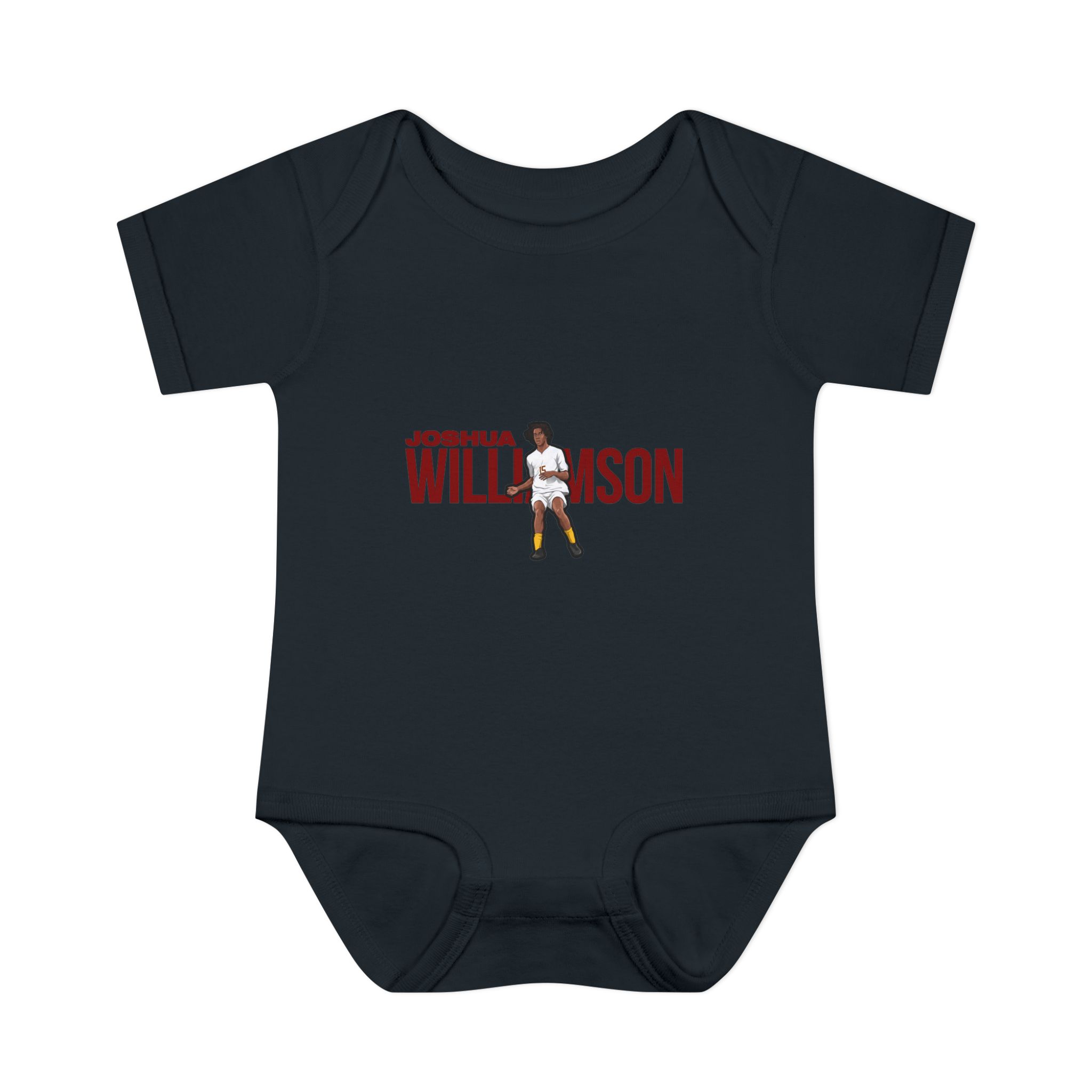 Baby Onesie — character_player_name in Black