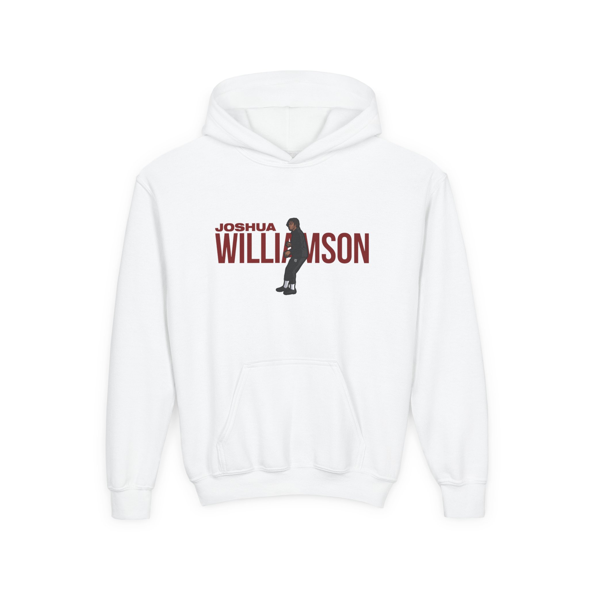Youth Hoodie — character_player_name in White