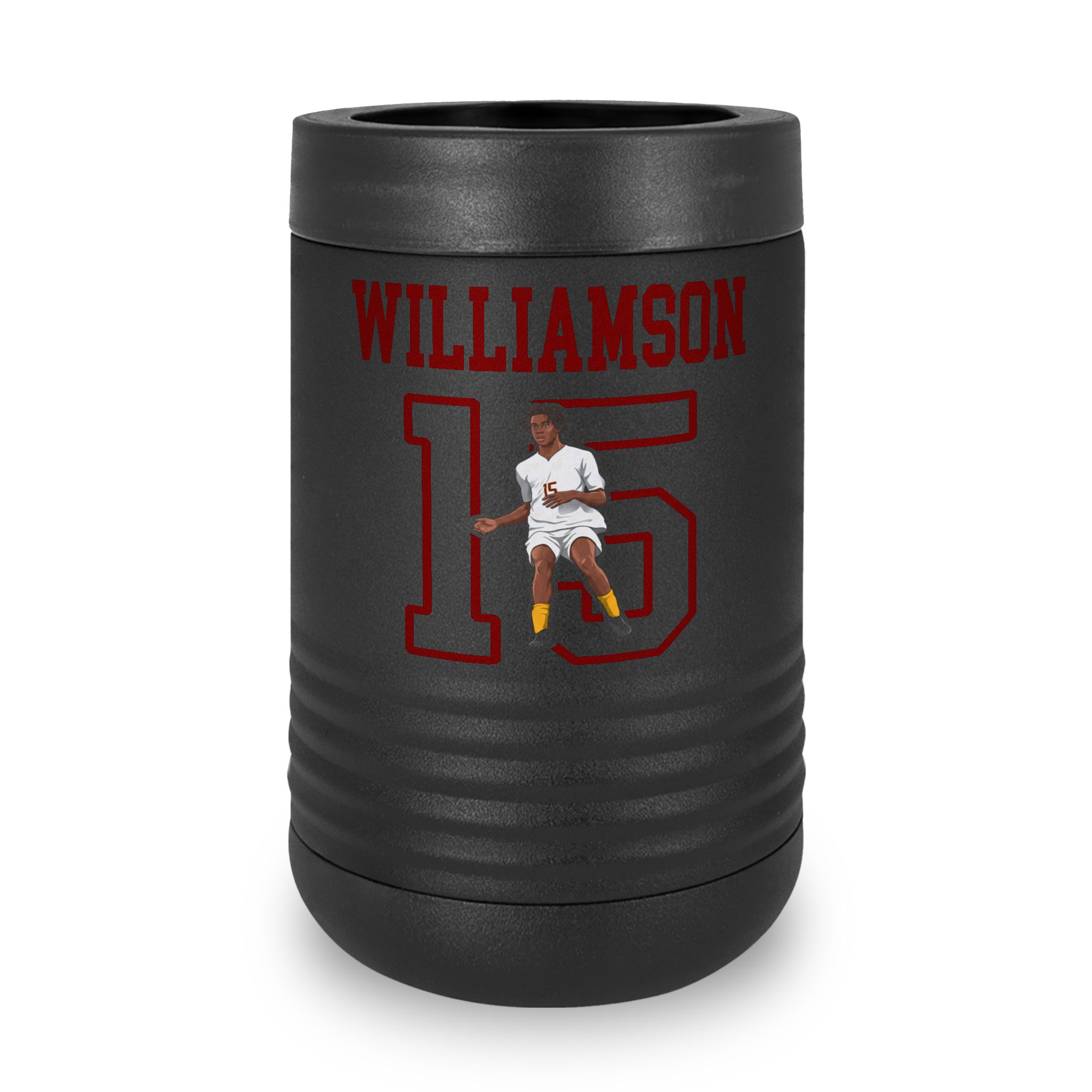 Stainless Can Cooler — character_shirsey in Black