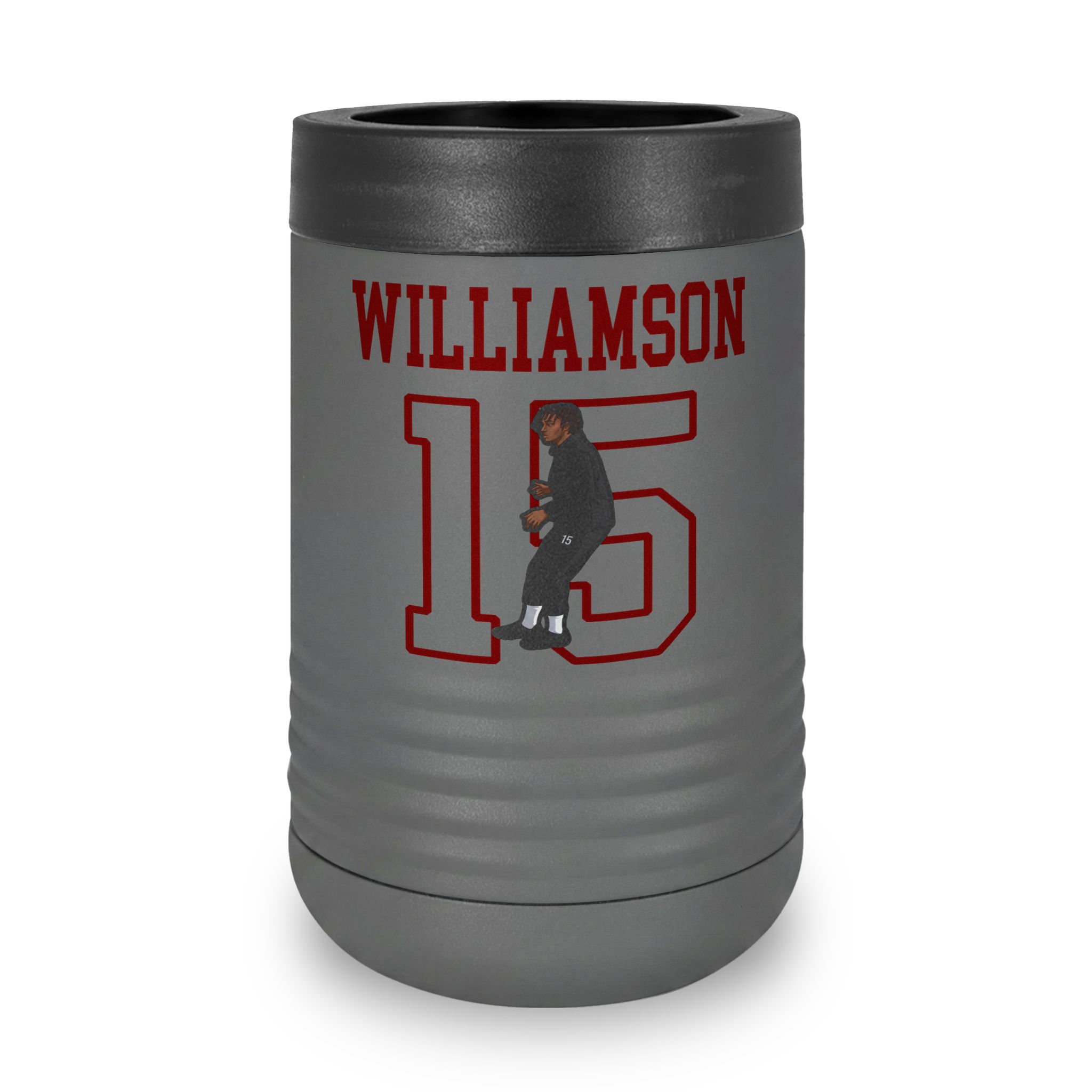 Stainless Can Cooler — character_shirsey in Grey