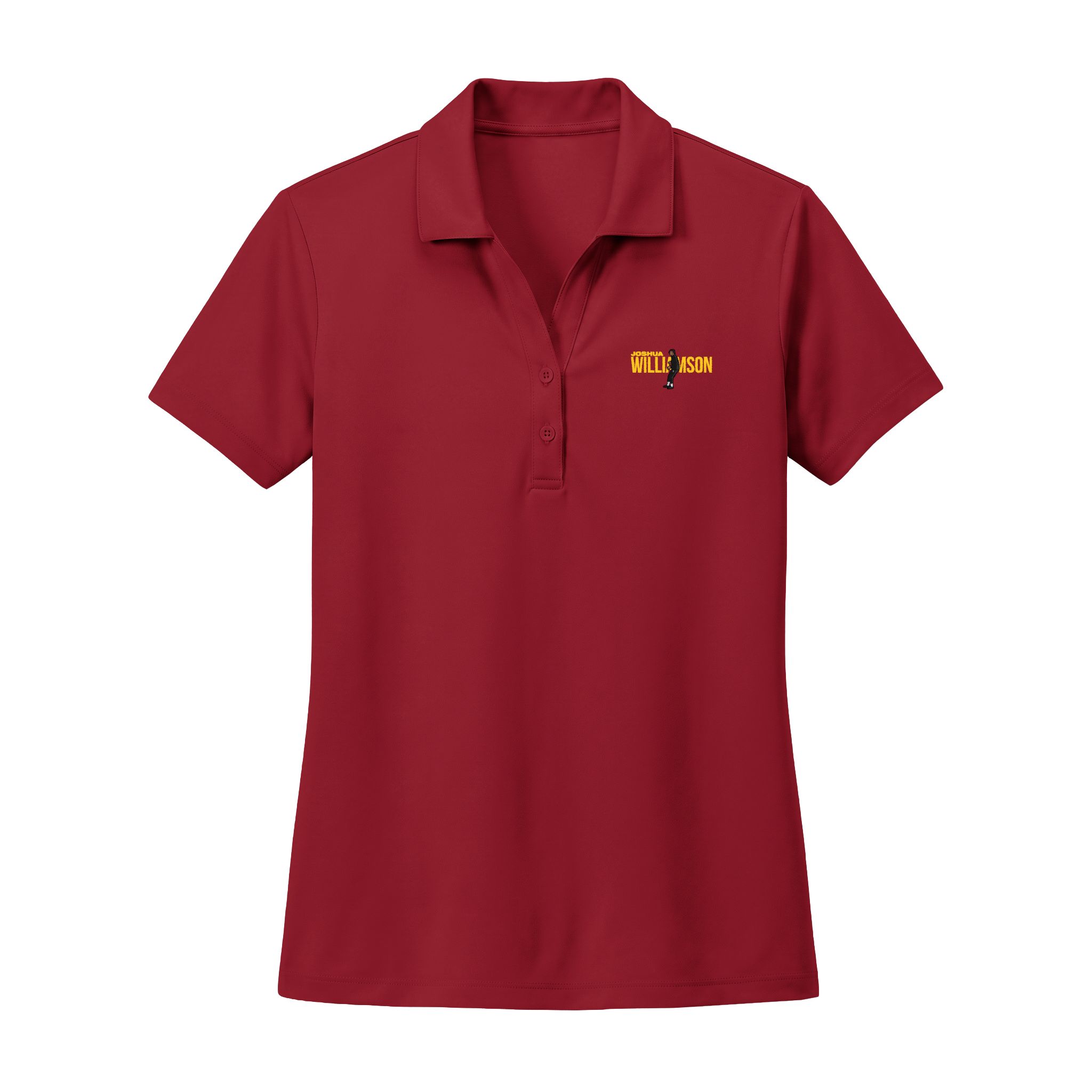 Women's Polo — character_player_name in Red