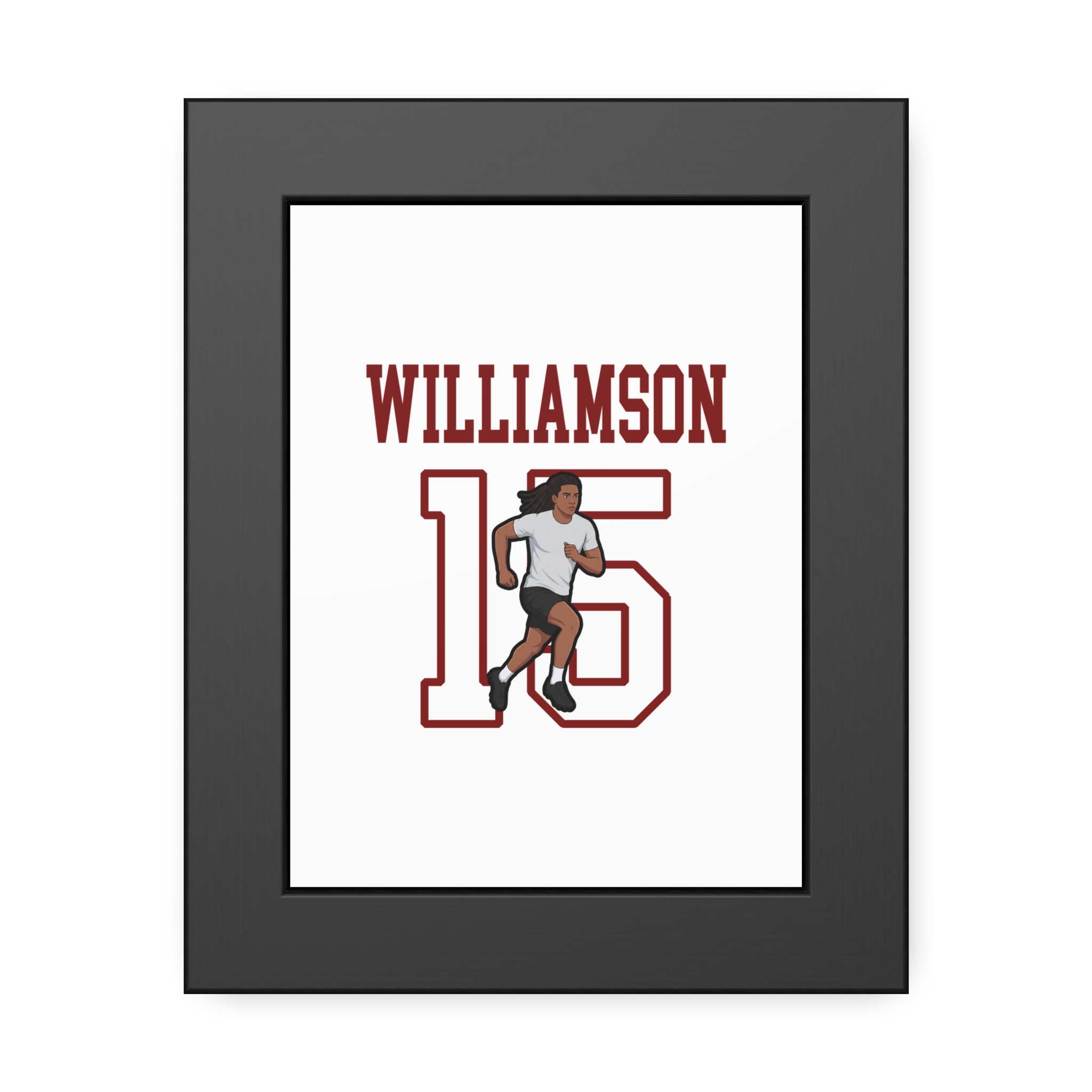 Framed Poster — character_shirsey in Black