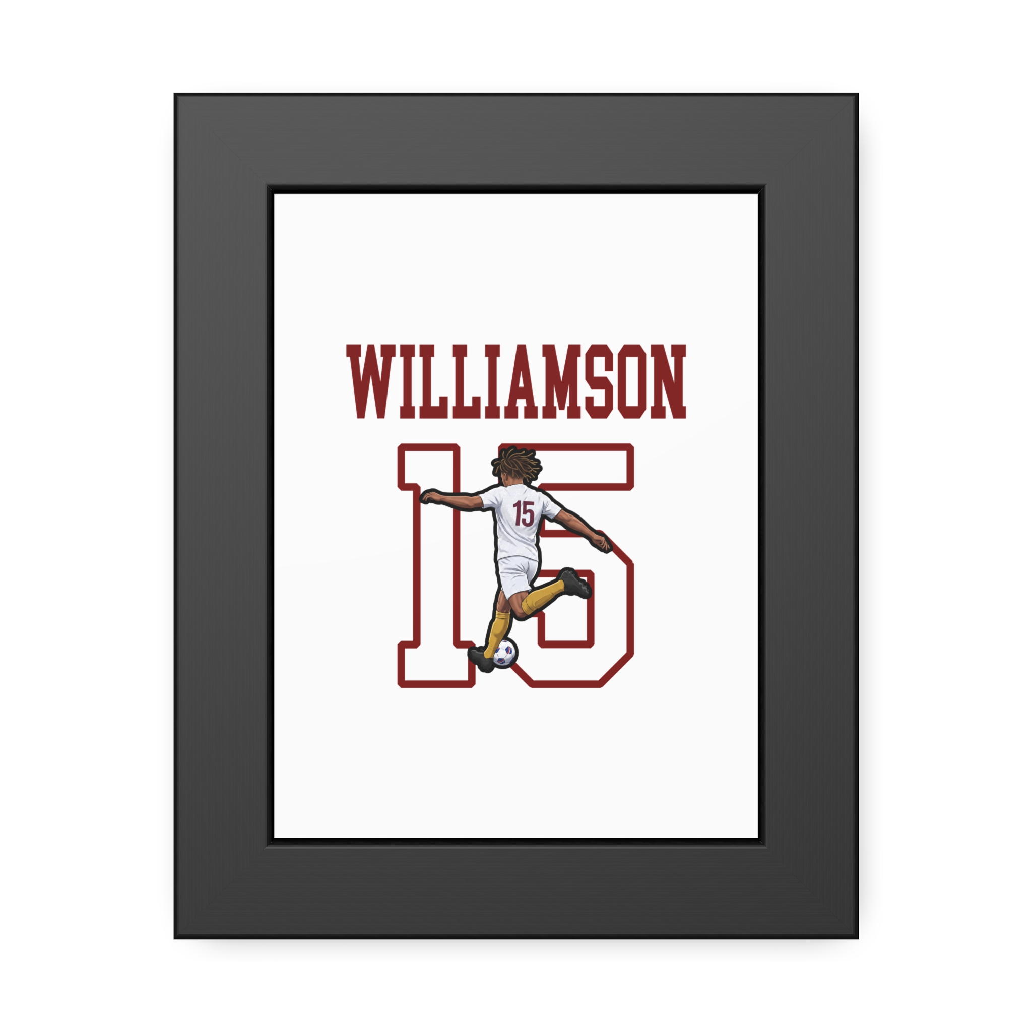 Framed Poster — character_shirsey in Black