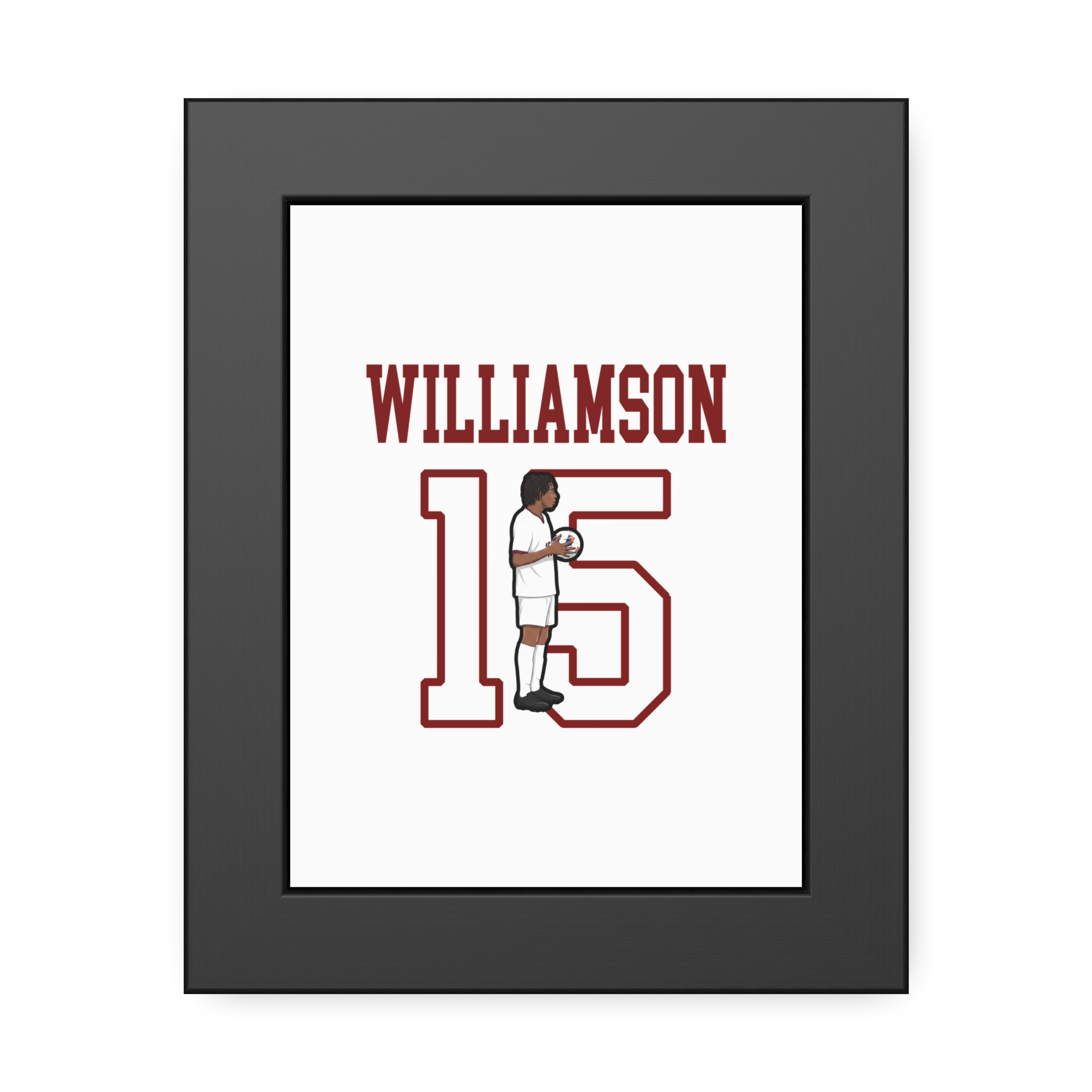 Framed Poster — character_shirsey in Black