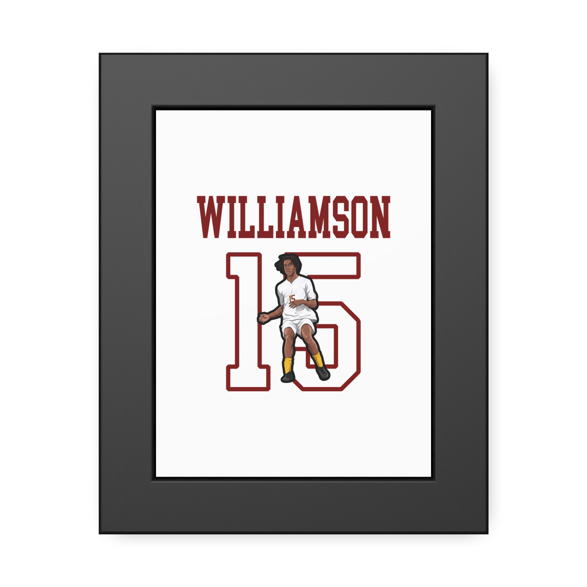 Framed Poster — character_shirsey in Black
