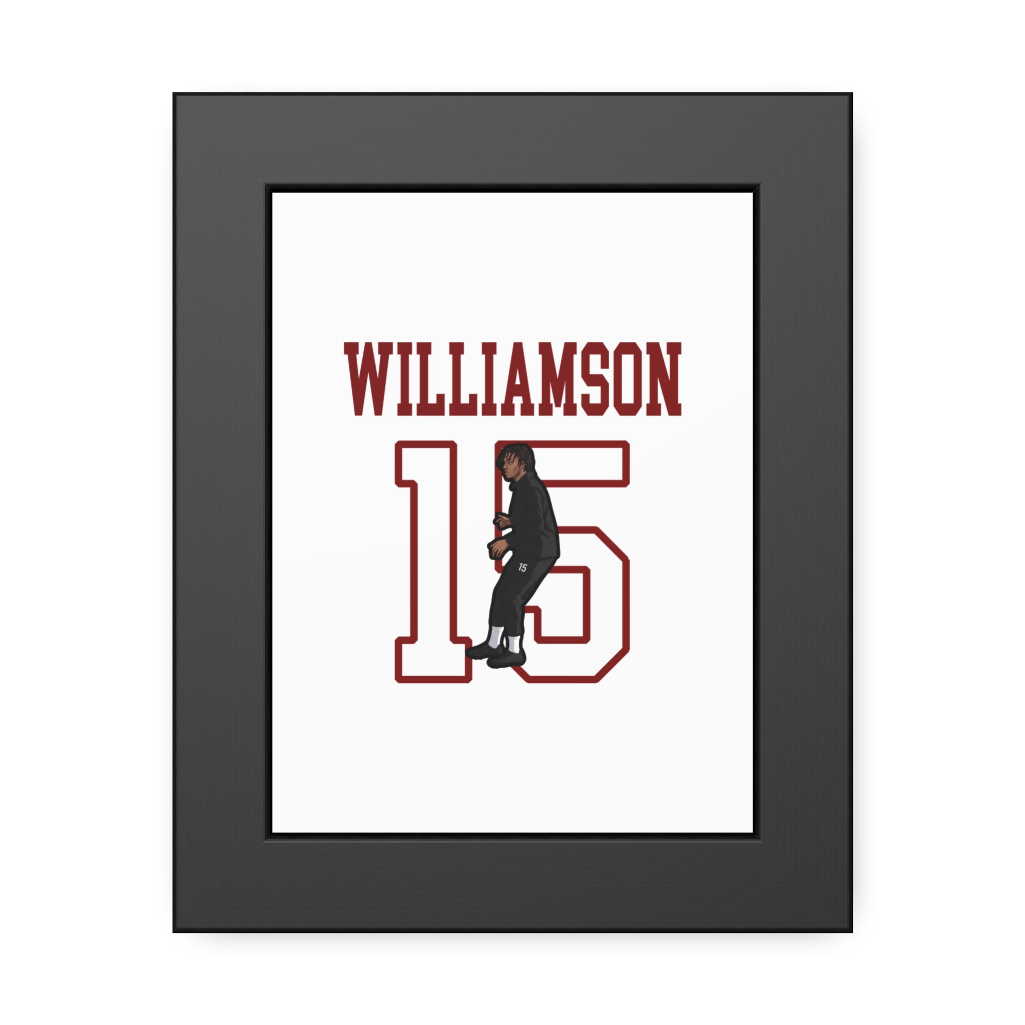 Framed Poster — character_shirsey in Black