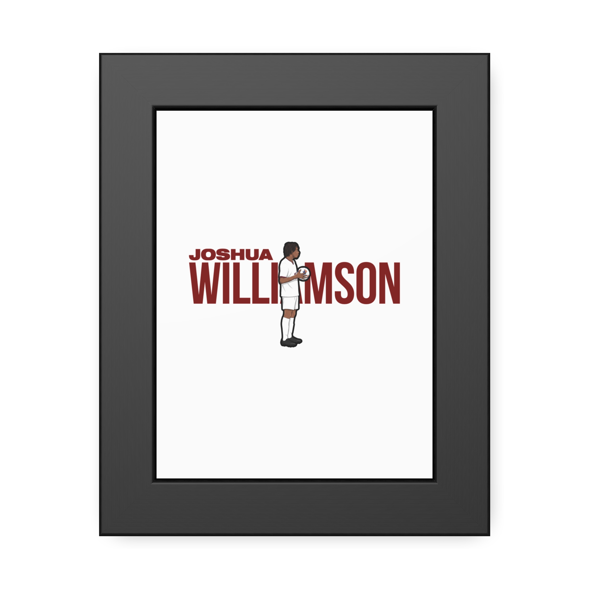 Framed Poster — character_player_name in Black
