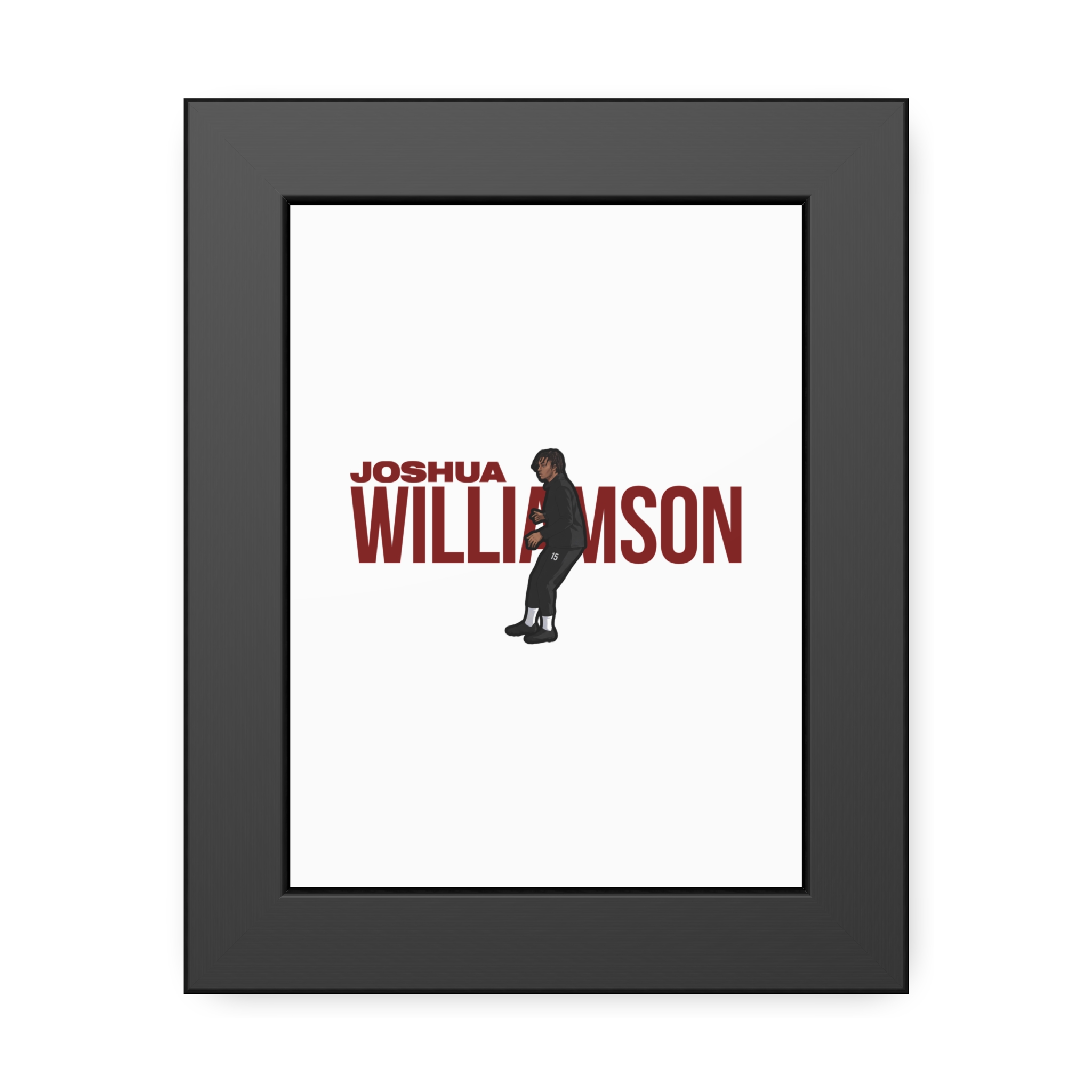 Framed Poster — character_player_name in Black