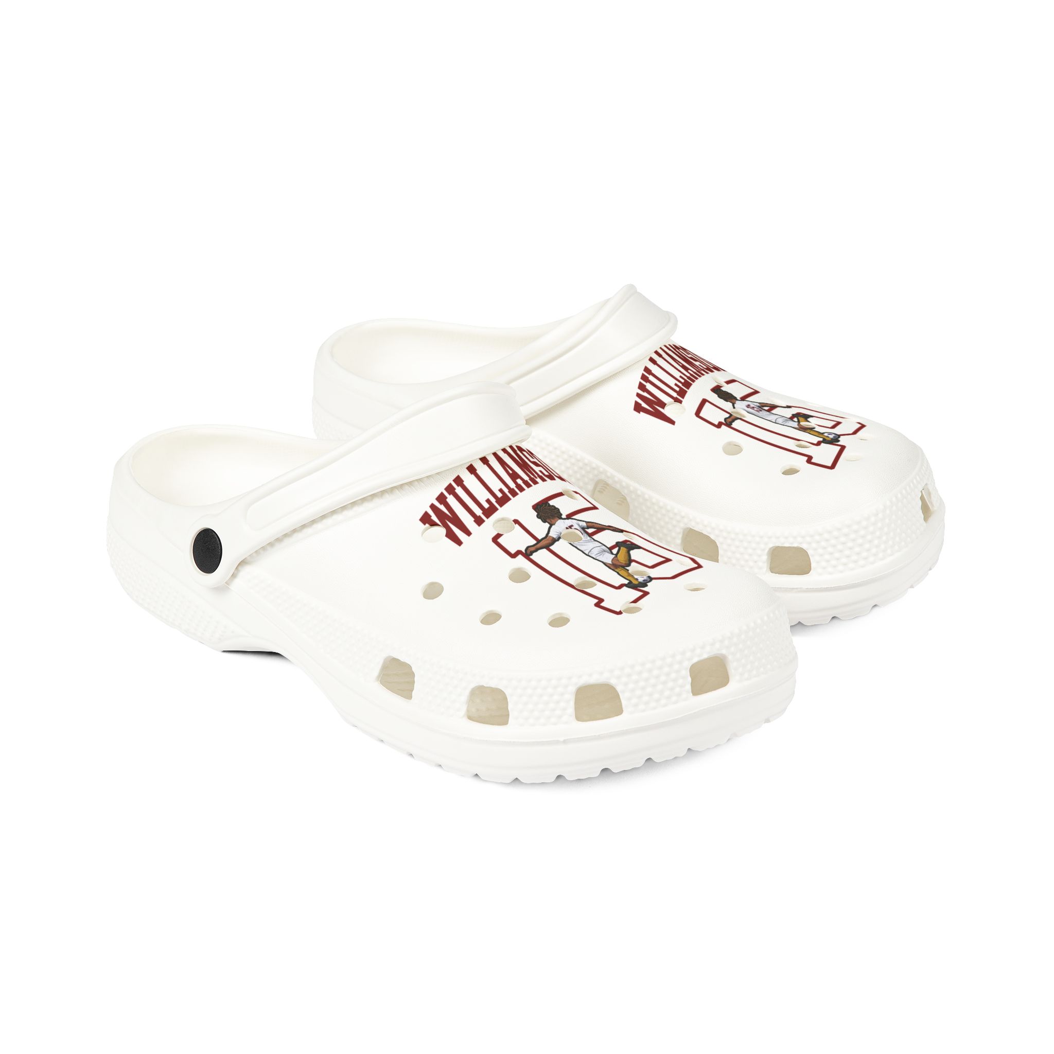Rubber Clogs — character_shirsey in White