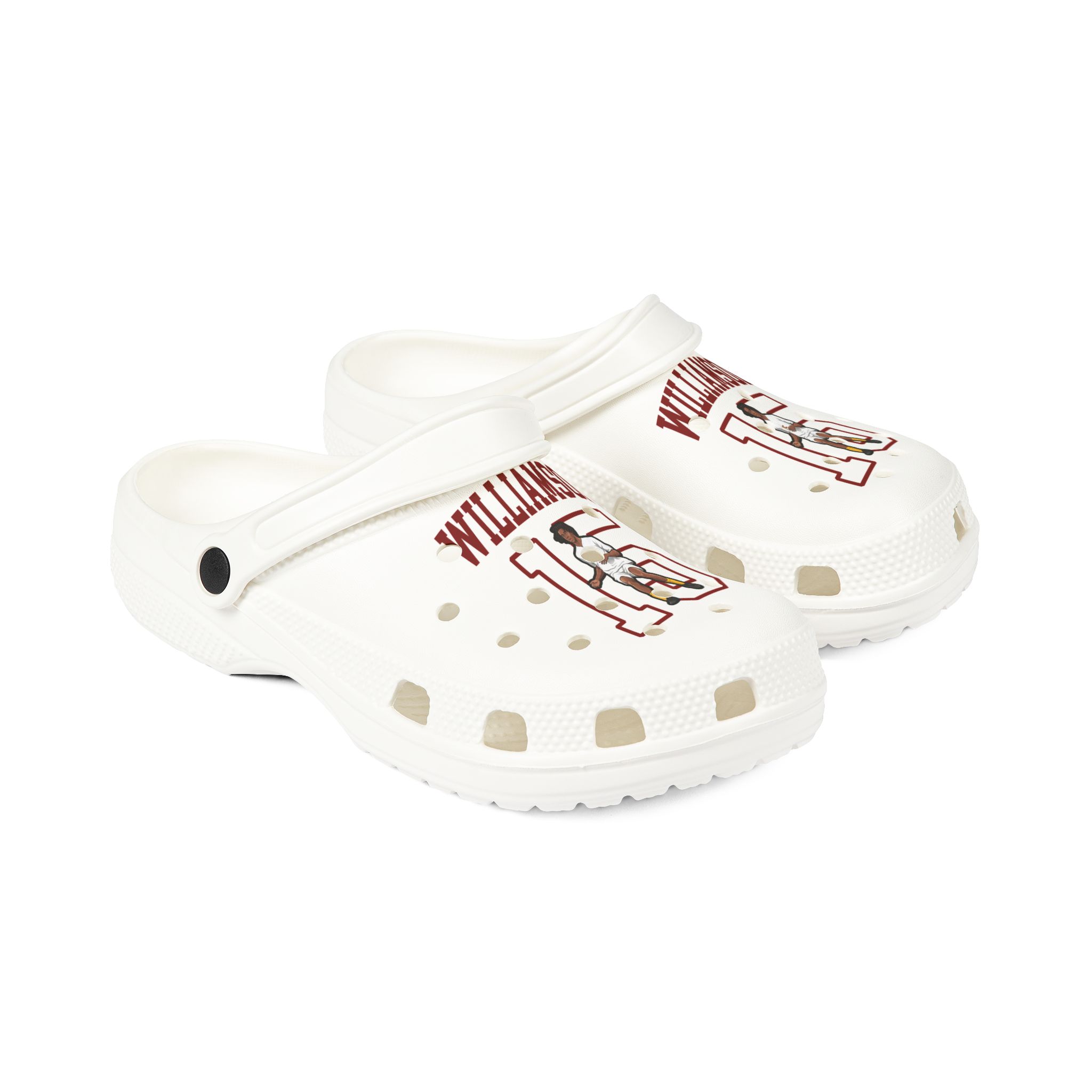 Rubber Clogs — character_shirsey in White