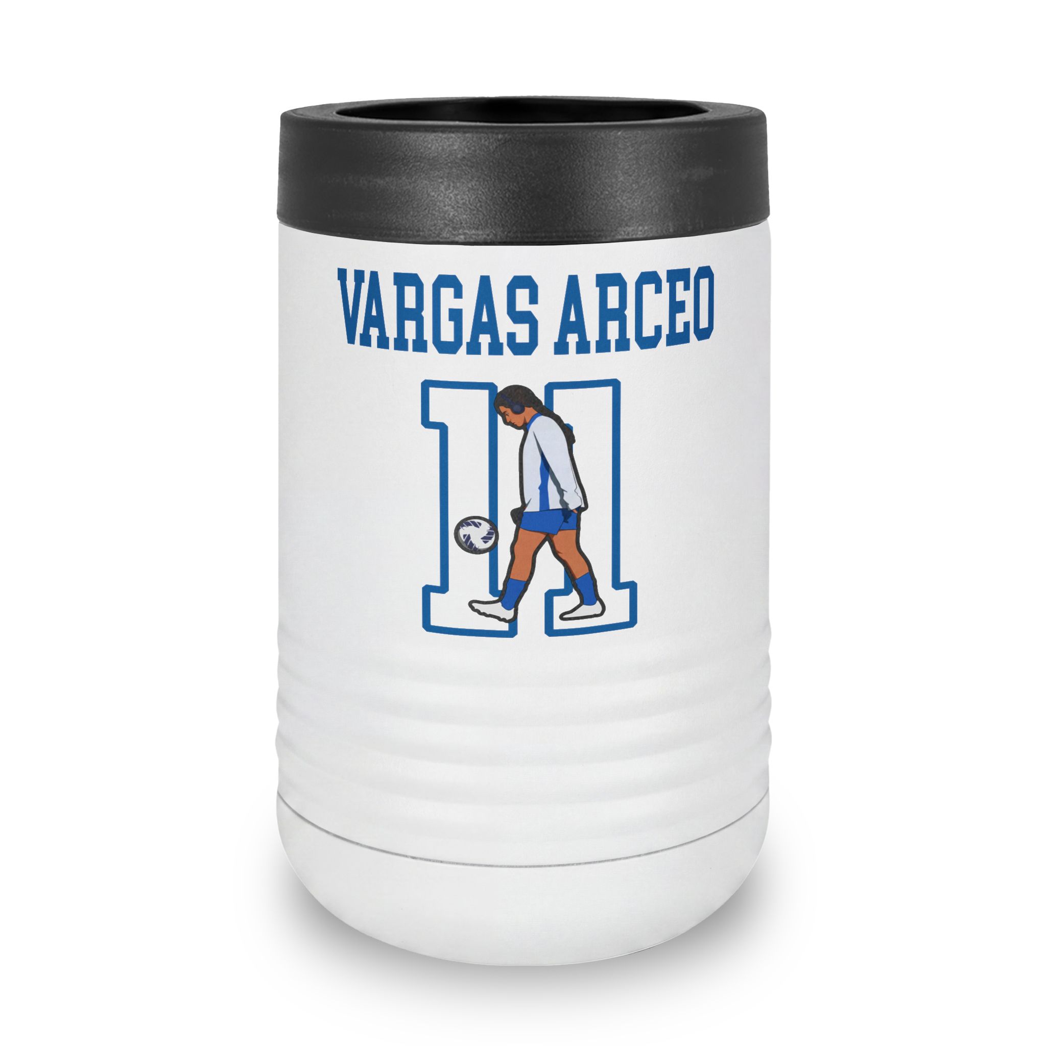 Stainless Can Cooler — character_shirsey in White