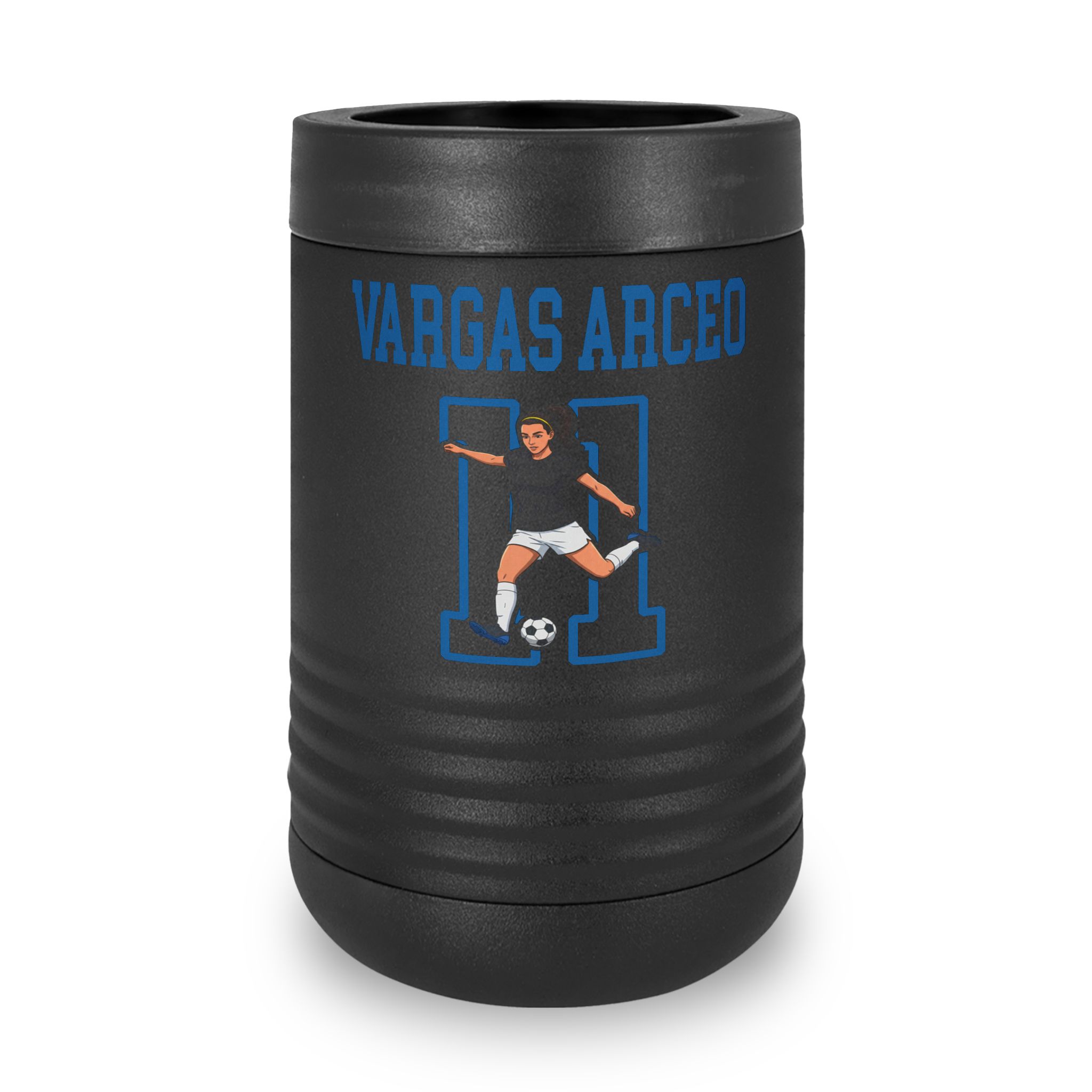 Stainless Can Cooler — character_shirsey in Black