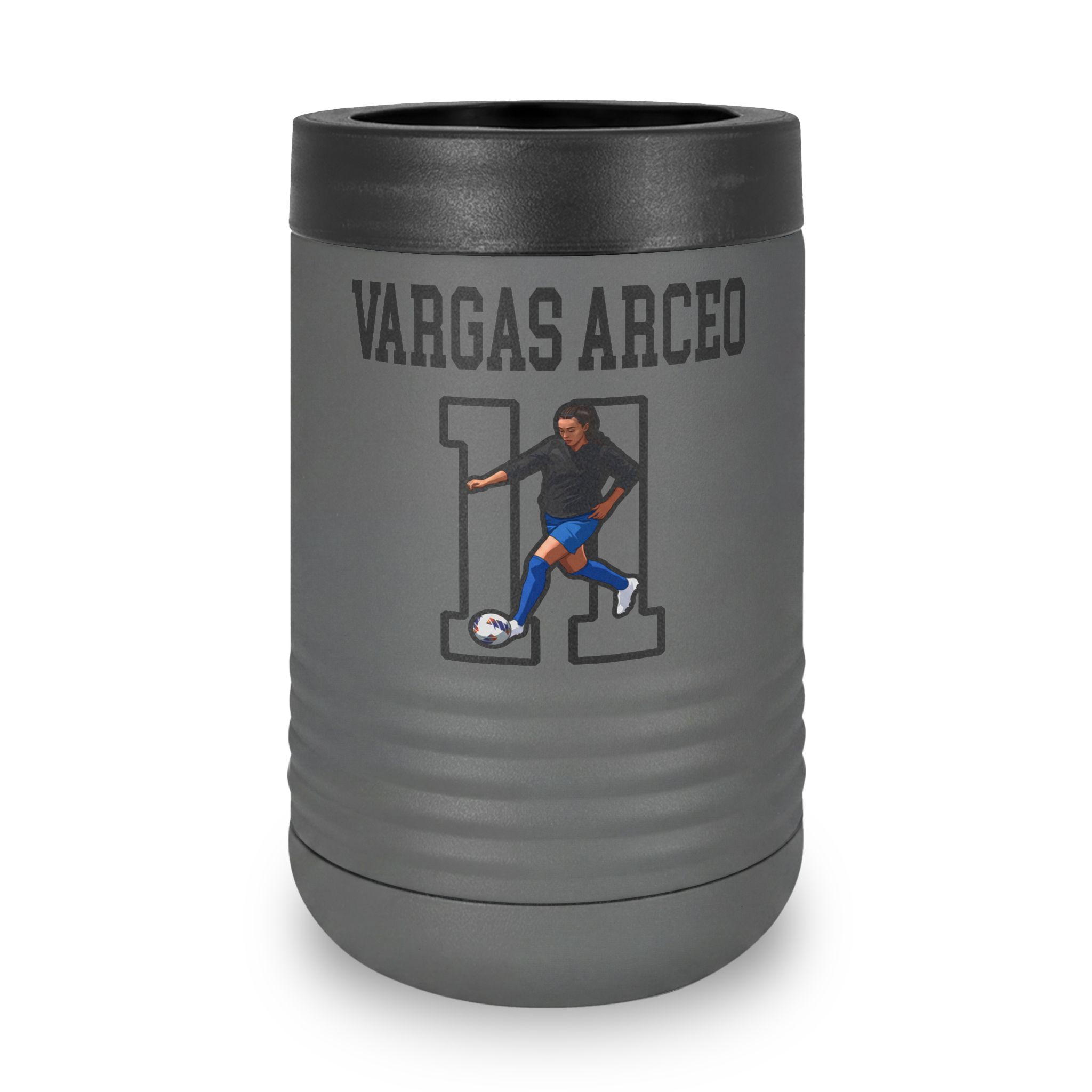 Stainless Can Cooler — character_shirsey in Grey
